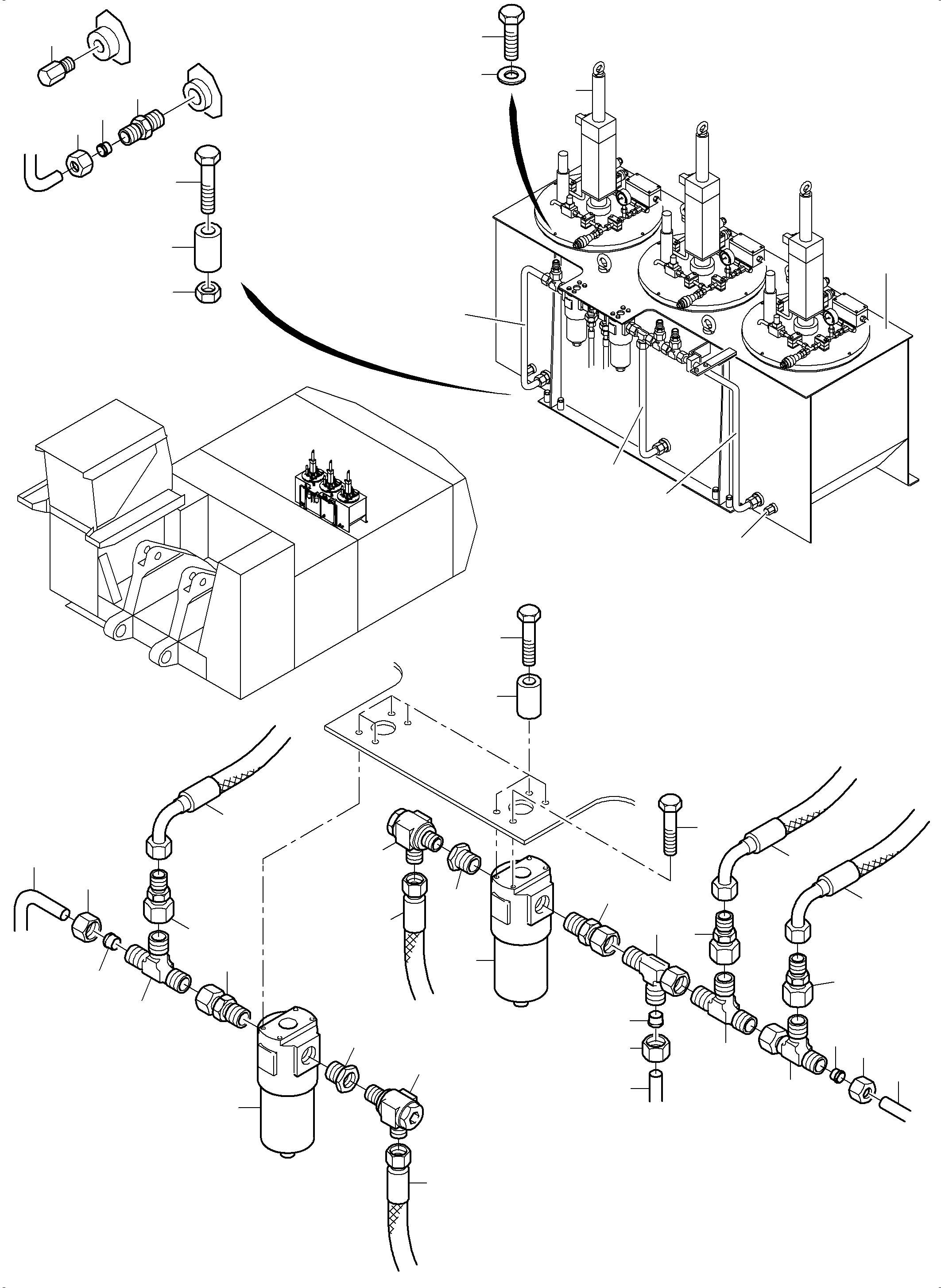 Excavators Mining Komatsu / PC8000-6E S/N 12095(G12095) / Lube Station Arr.(113-2317d : 113-2317d)