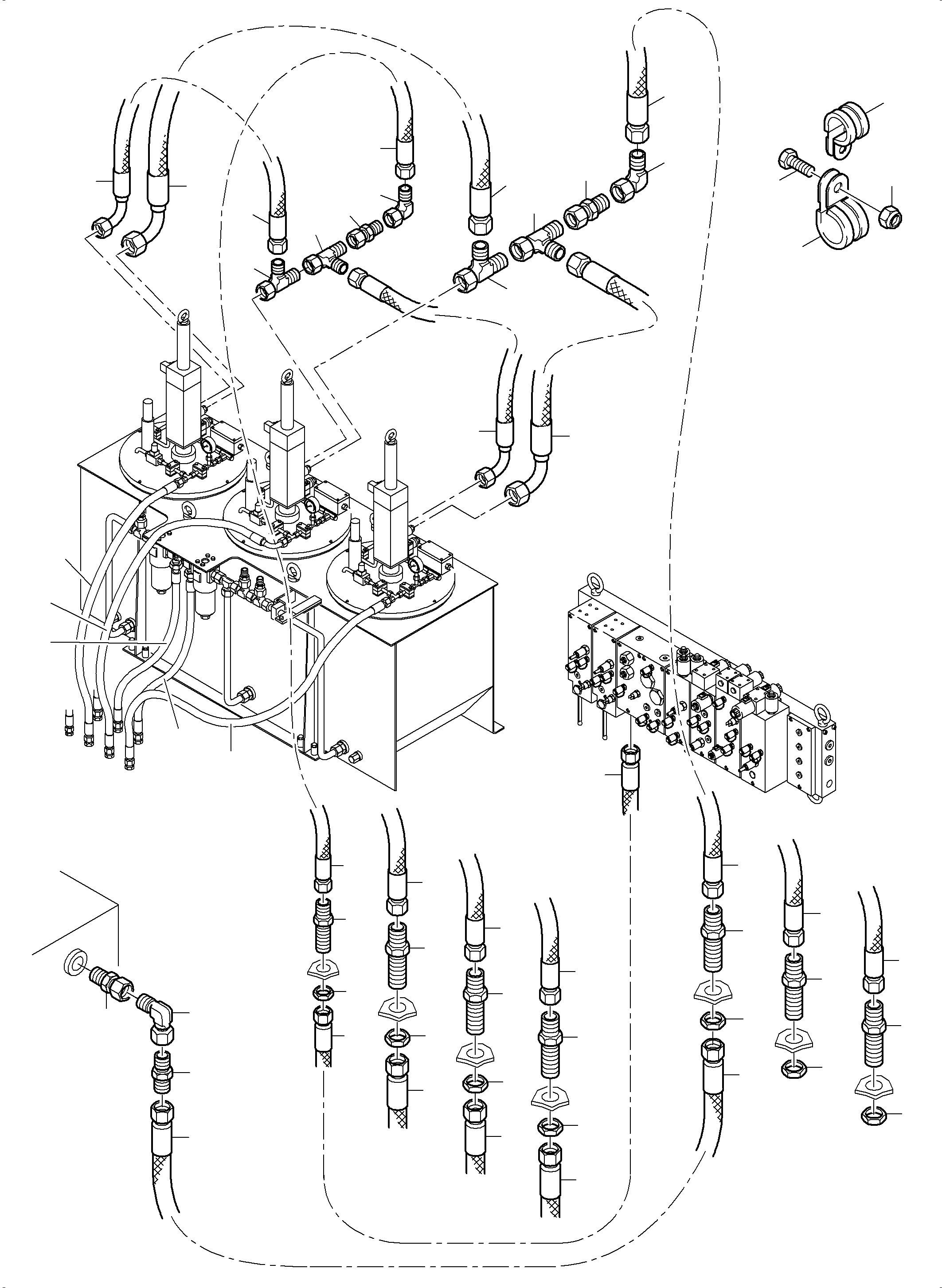 Excavators Mining Komatsu / PC8000-6E S/N 12095(G12095) / Lube Station Arr.(113-2317d : 113-2317d)