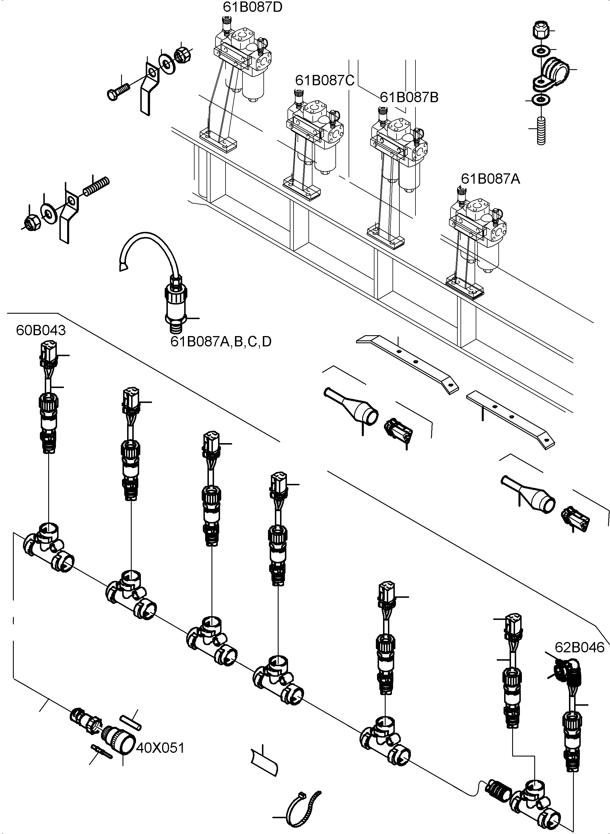 Excavators Mining Komatsu / PC8000-6 S/N 12111(G12111) / Cables -  H.P.-Filter(113-2283c : 113-2283c)