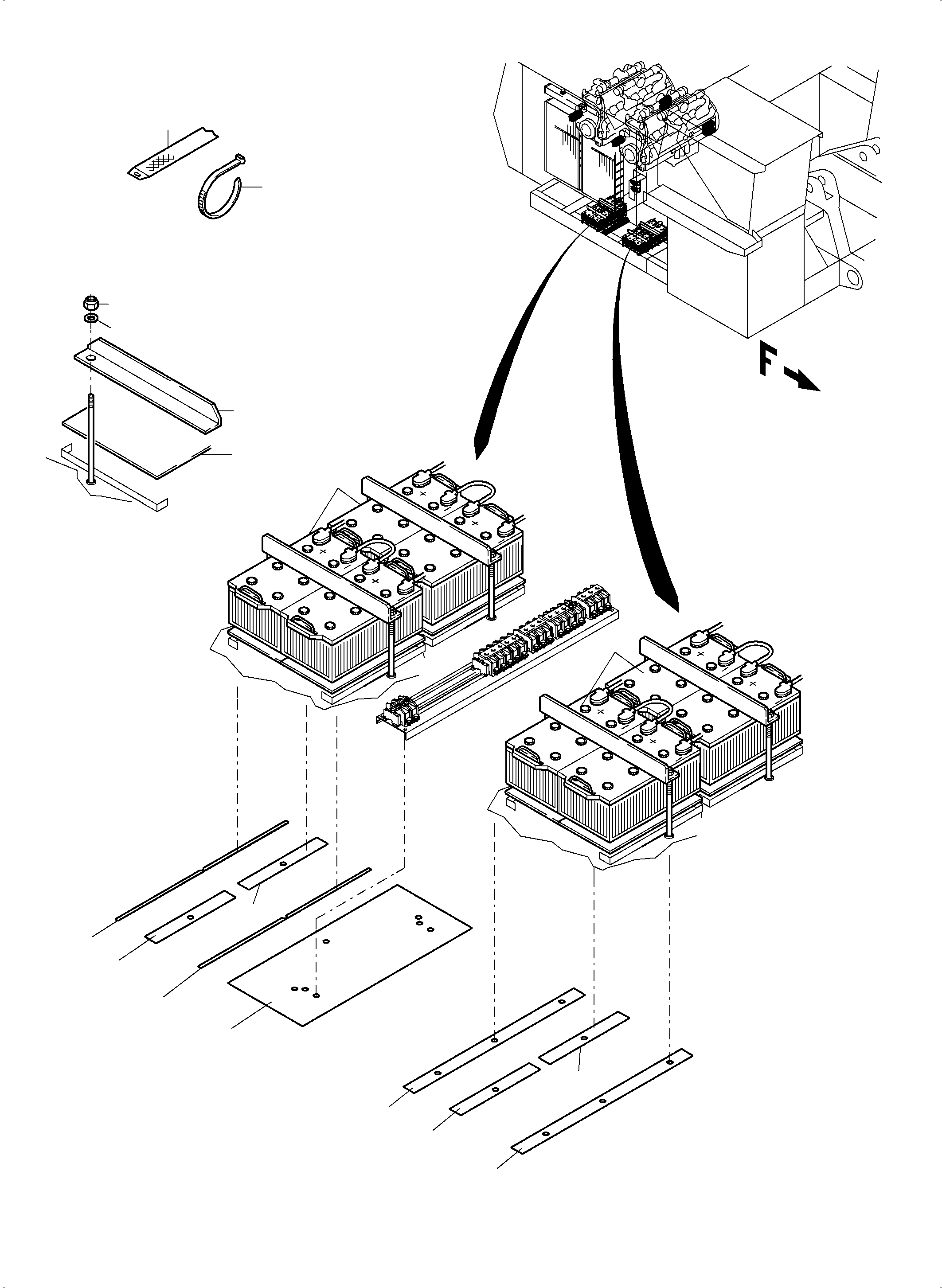 Excavators Mining Komatsu / PC8000-6 S/N 12111(G12111) / Batteries with Cables(113-2231 : 113-2231)