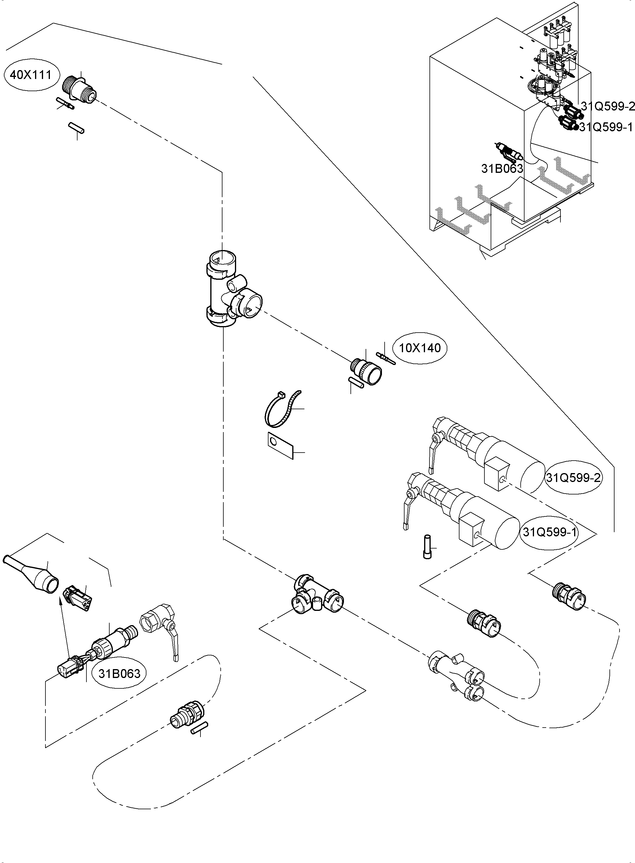 Excavators Mining Komatsu / PC8000-6 S/N 12111(G12111) / Cables - Tank Sensor(113-2239e : 113-2239e)