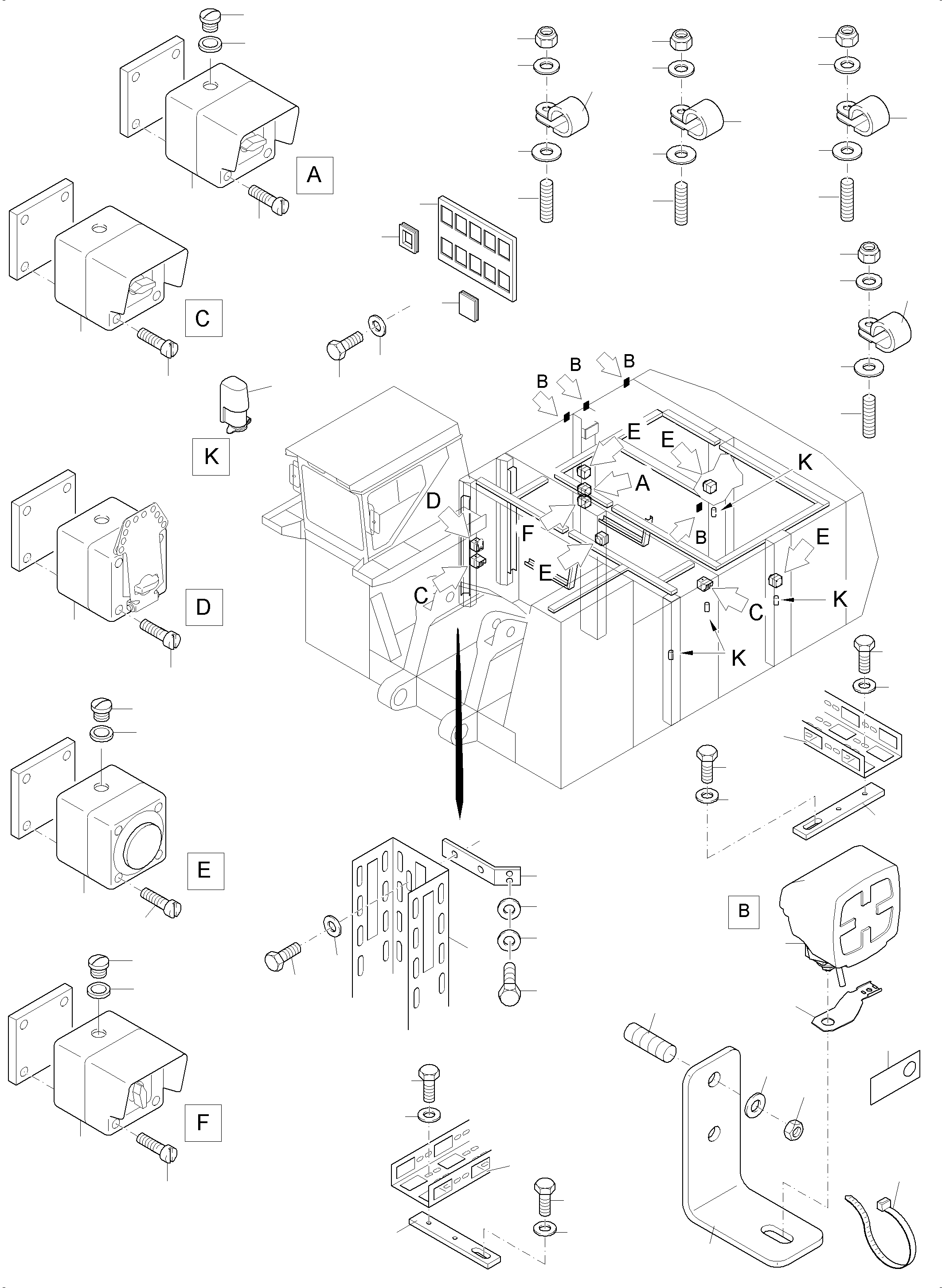 Excavators Mining Komatsu / PC8000-6 S/N 12111(G12111) / Lighting Equipment-machine house(113-2206 : 113-2206)
