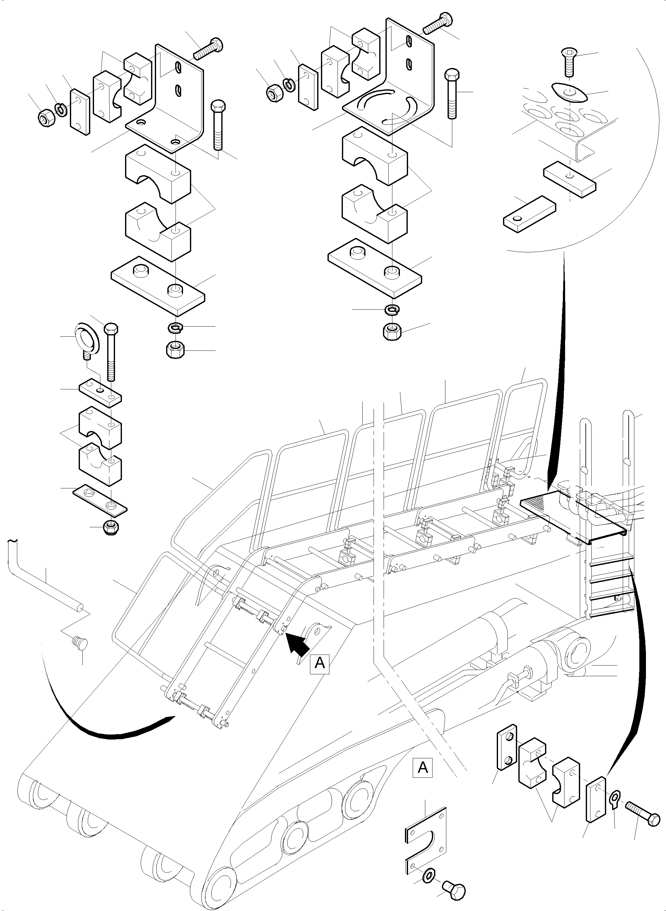 Excavators Mining Komatsu / PC8000-6 S/N 12112(G12112) / Boom - Catwalk(113-4034e : 113-4034e)