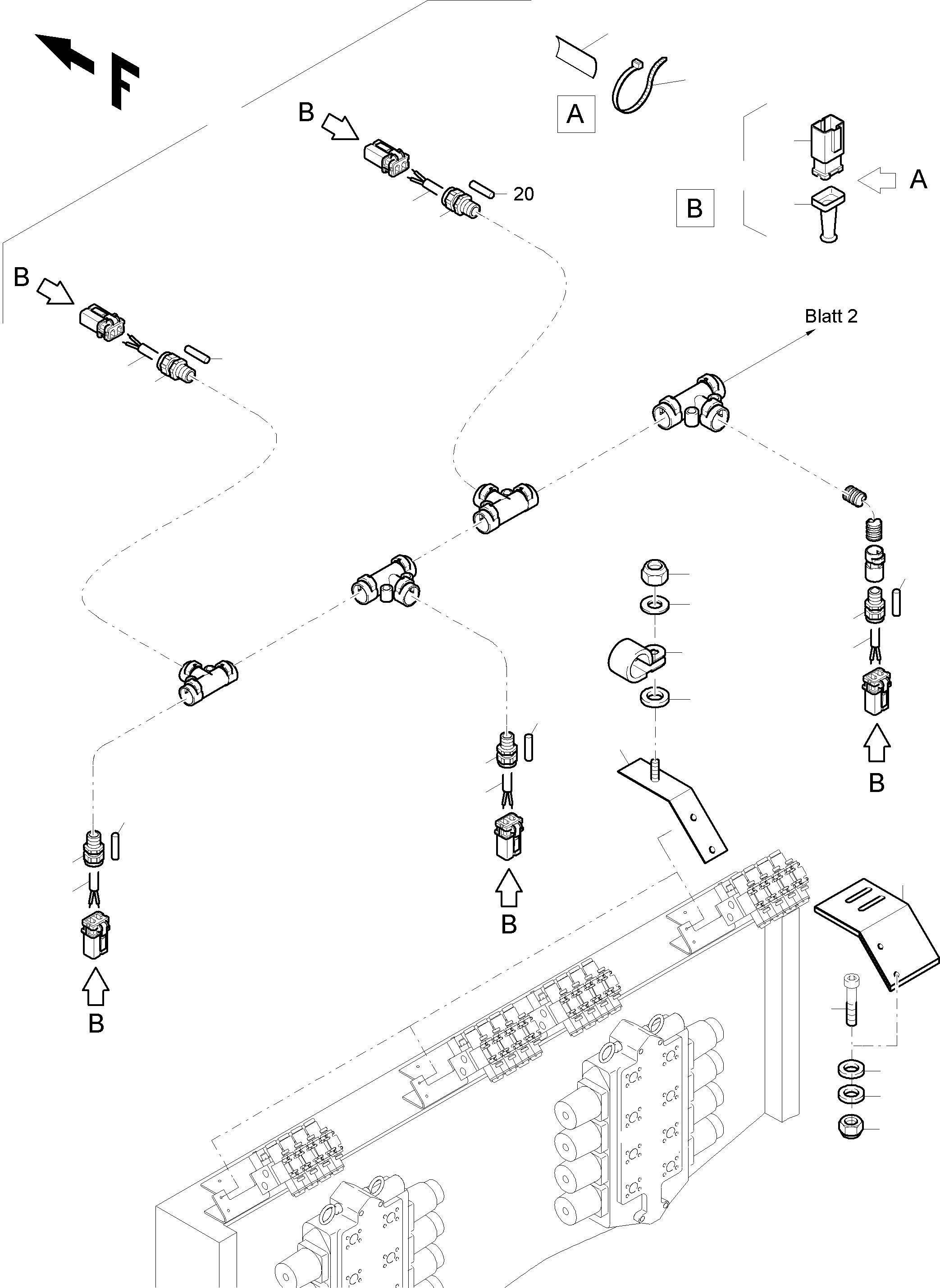 Excavators Mining Komatsu / PC8000-6 S/N 12112(G12112) / Cables - Control Blocks(612-2284a : 612-2284a)