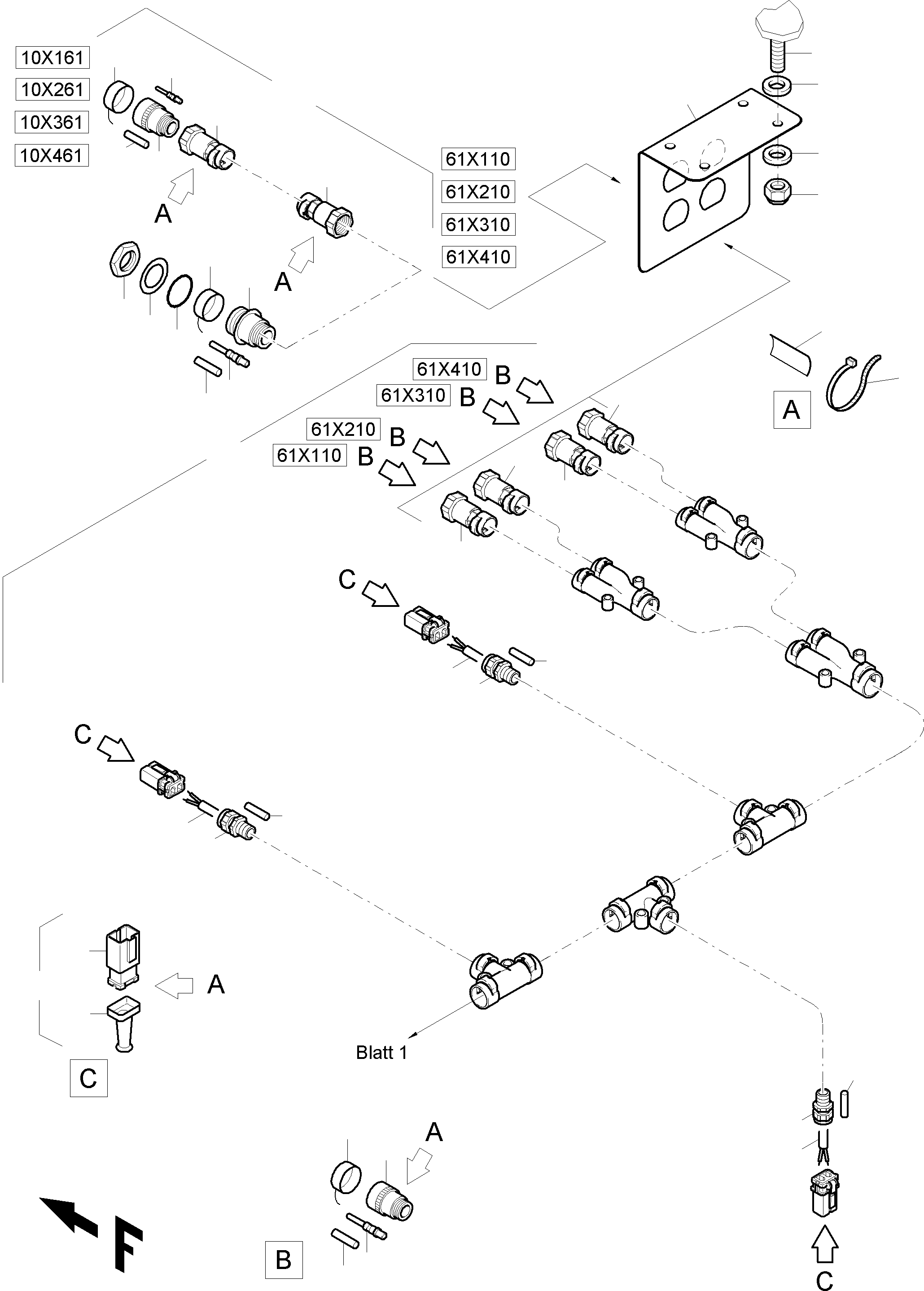 Excavators Mining Komatsu / PC8000-6 S/N 12112(G12112) / Cables - Control Blocks(612-2284a : 612-2284a)