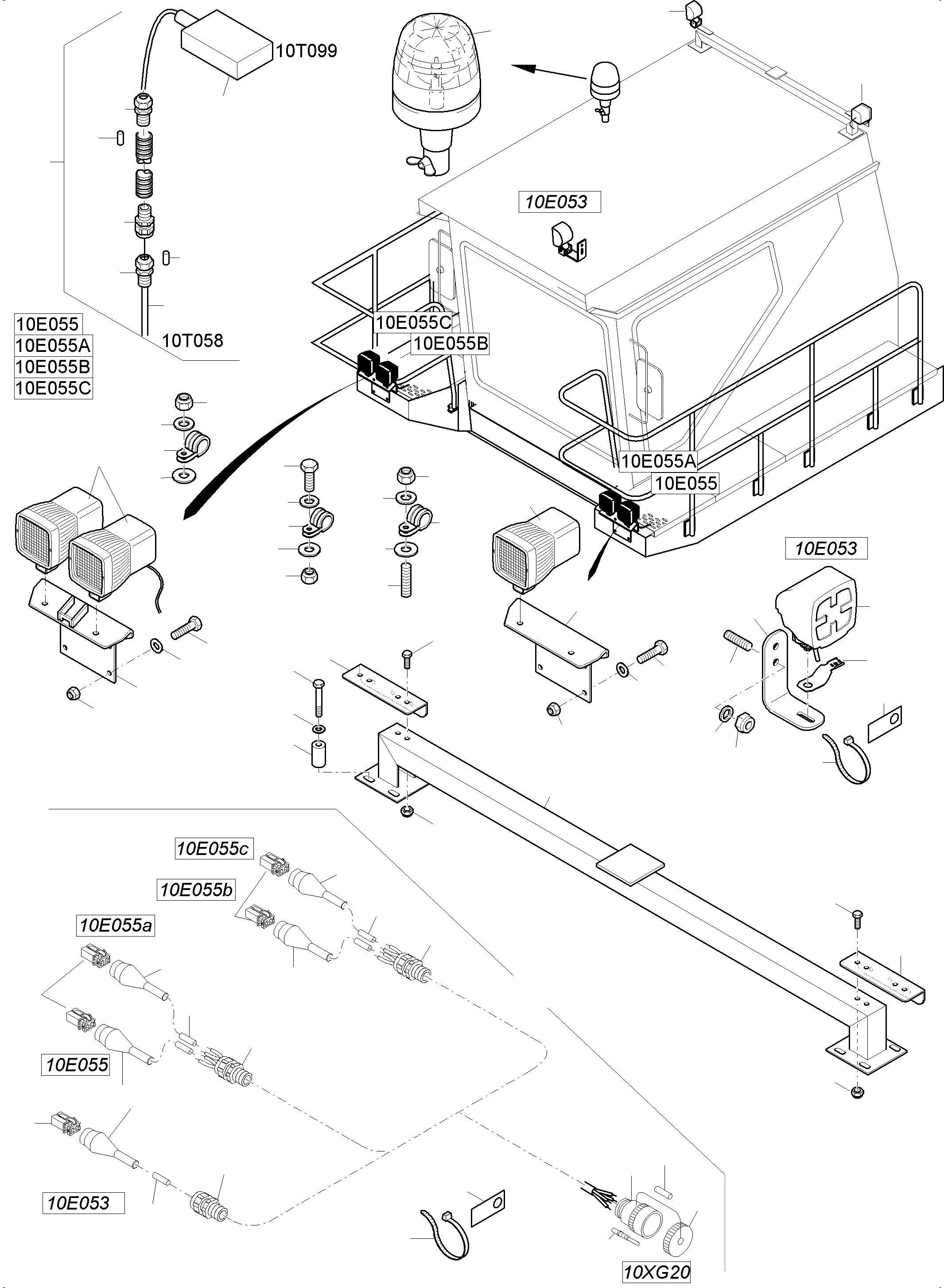 Excavators Mining Komatsu / PC8000-6 S/N 12112(G12112) / Lighting Equipment and GPS-Stage(113-2211b : 113-2211b)