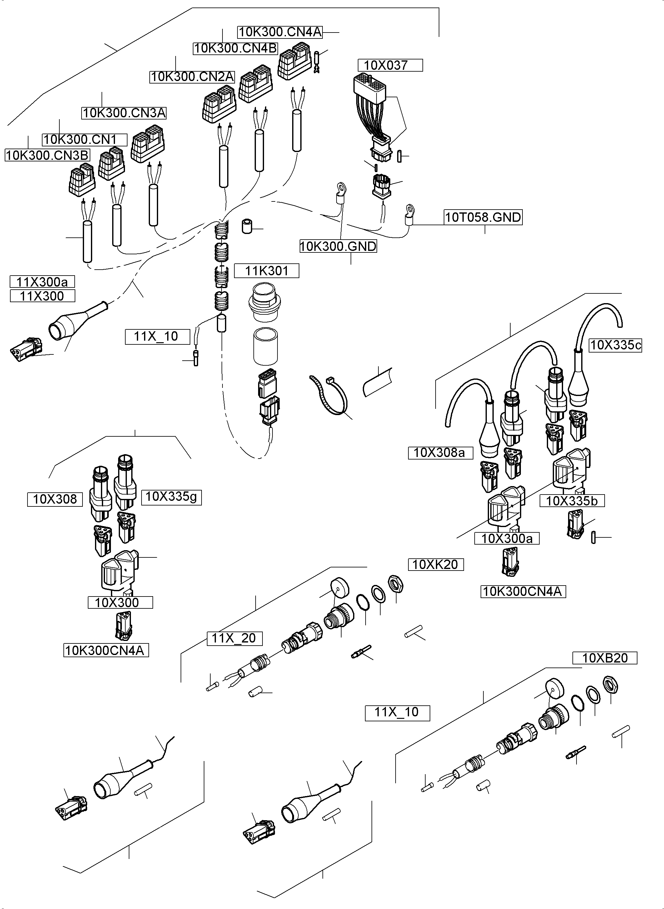 Excavators Mining Komatsu / PC8000-6 S/N 12112(G12112) / Cable - Cab Support(113-2236h : 113-2236h)