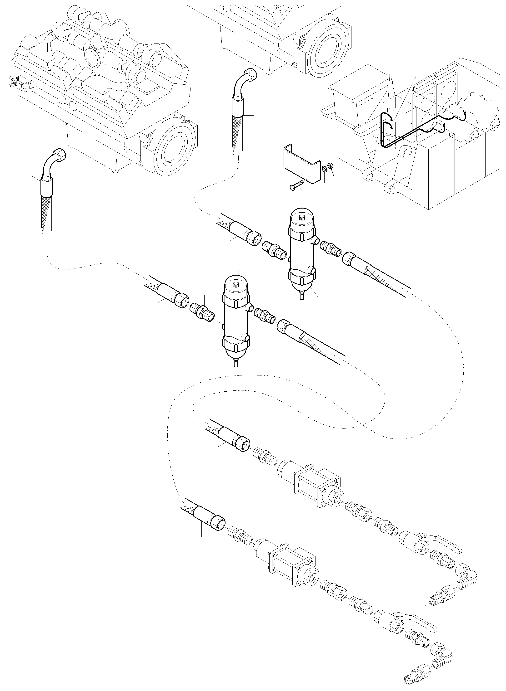 Excavators Mining Komatsu / PC8000-6 S/N 12112(G12112) / Fuel Lines(113-1277f : 113-1277f)