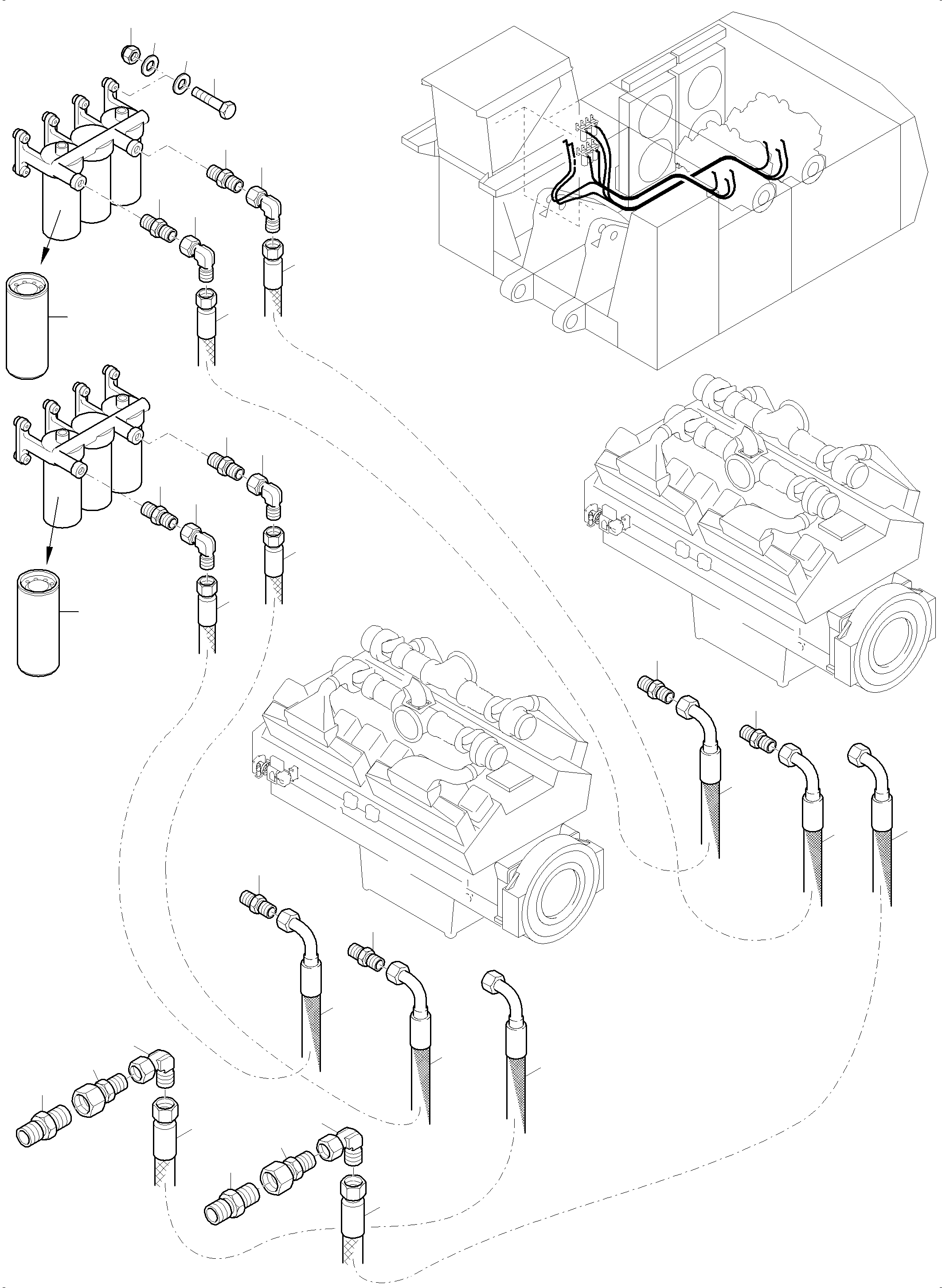 Excavators Mining Komatsu / PC8000-6 S/N 12112(G12112) / Fuel Lines(113-1277f : 113-1277f)