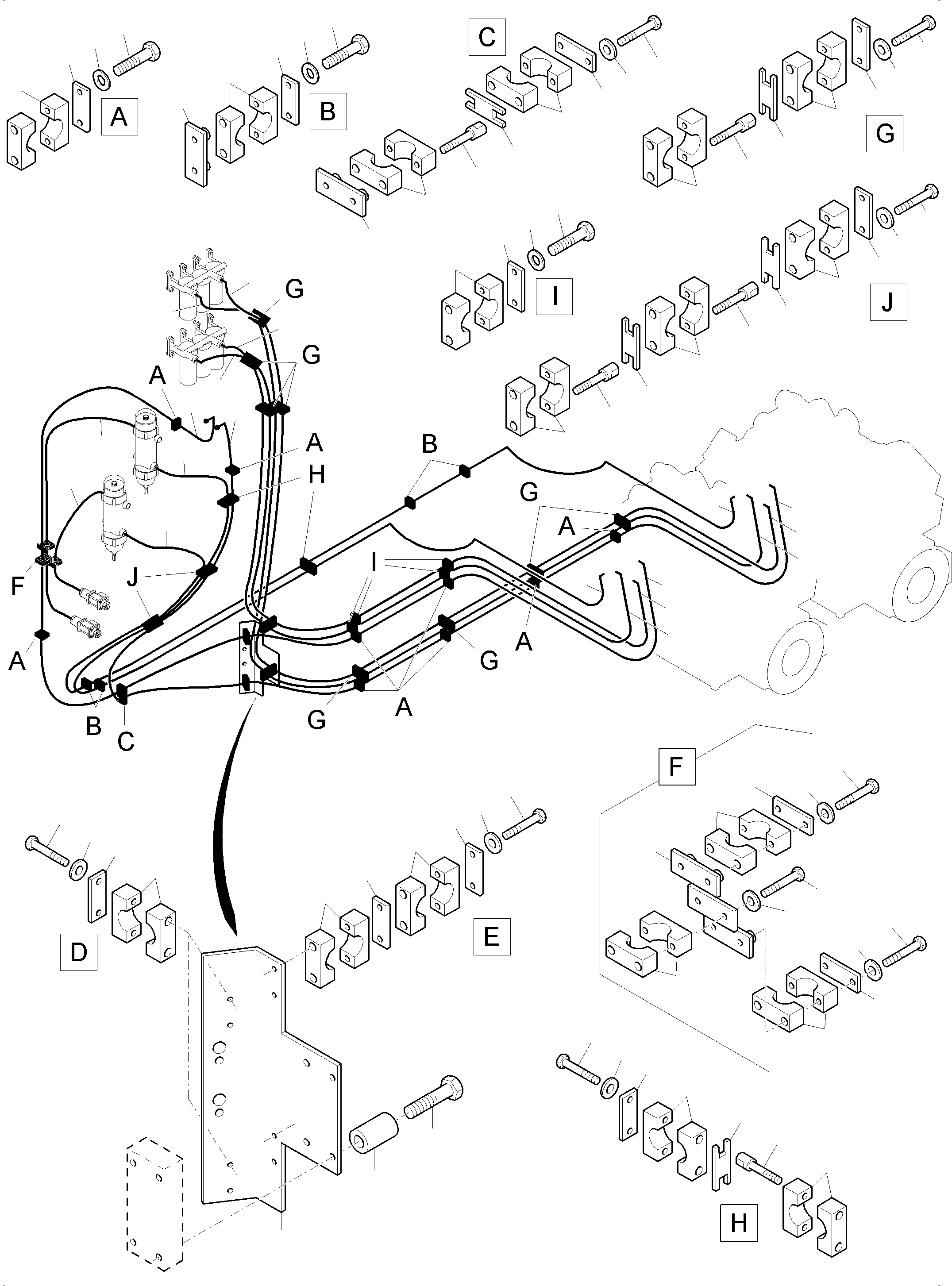 Excavators Mining Komatsu / PC8000-6 S/N 12112(G12112) / Fuel Lines(113-1277f : 113-1277f)