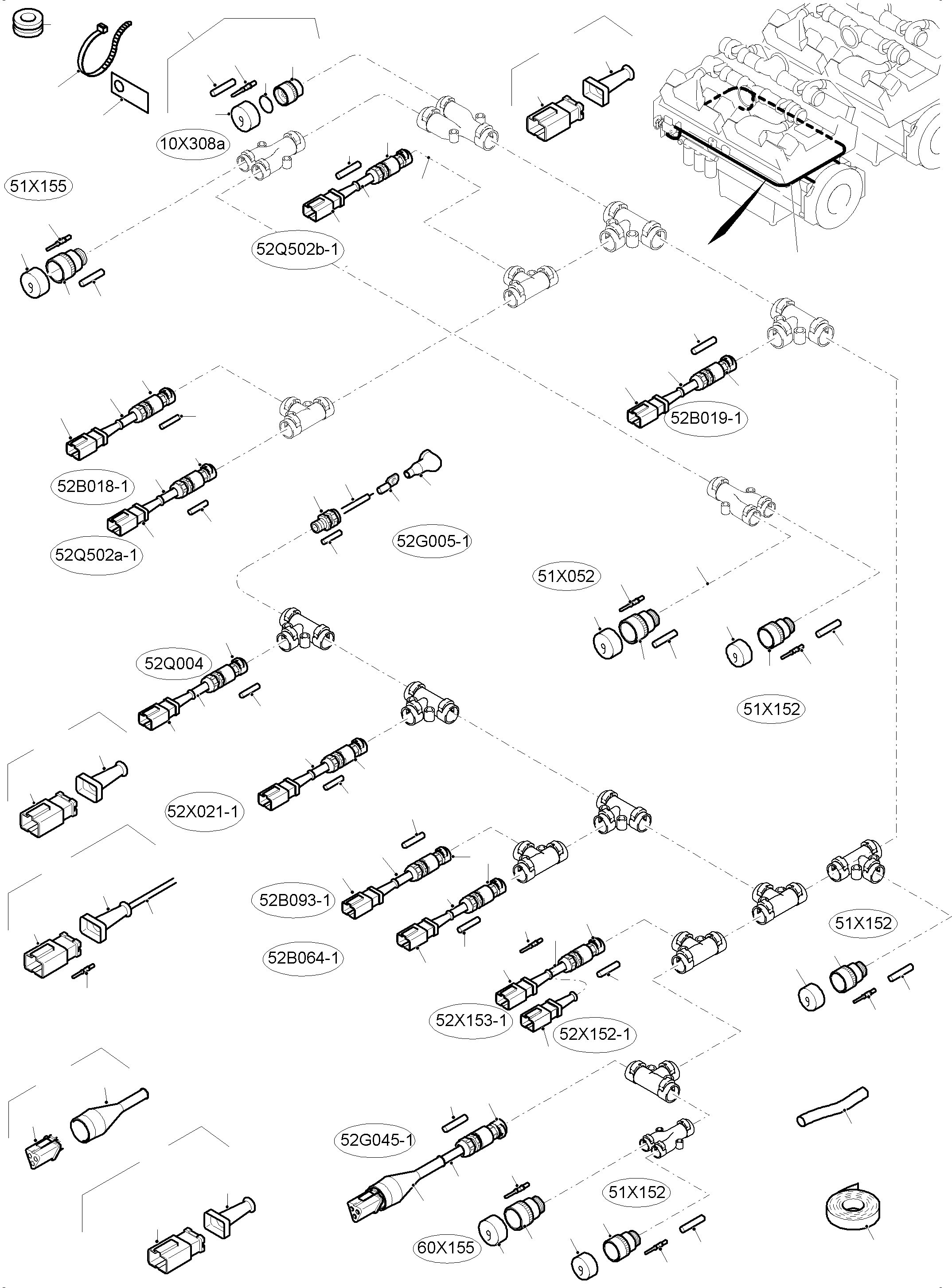 Excavators Mining Komatsu / PC8000-6 S/N 12112(G12112) / Cables - Motor(113-2248i : 113-2248i)