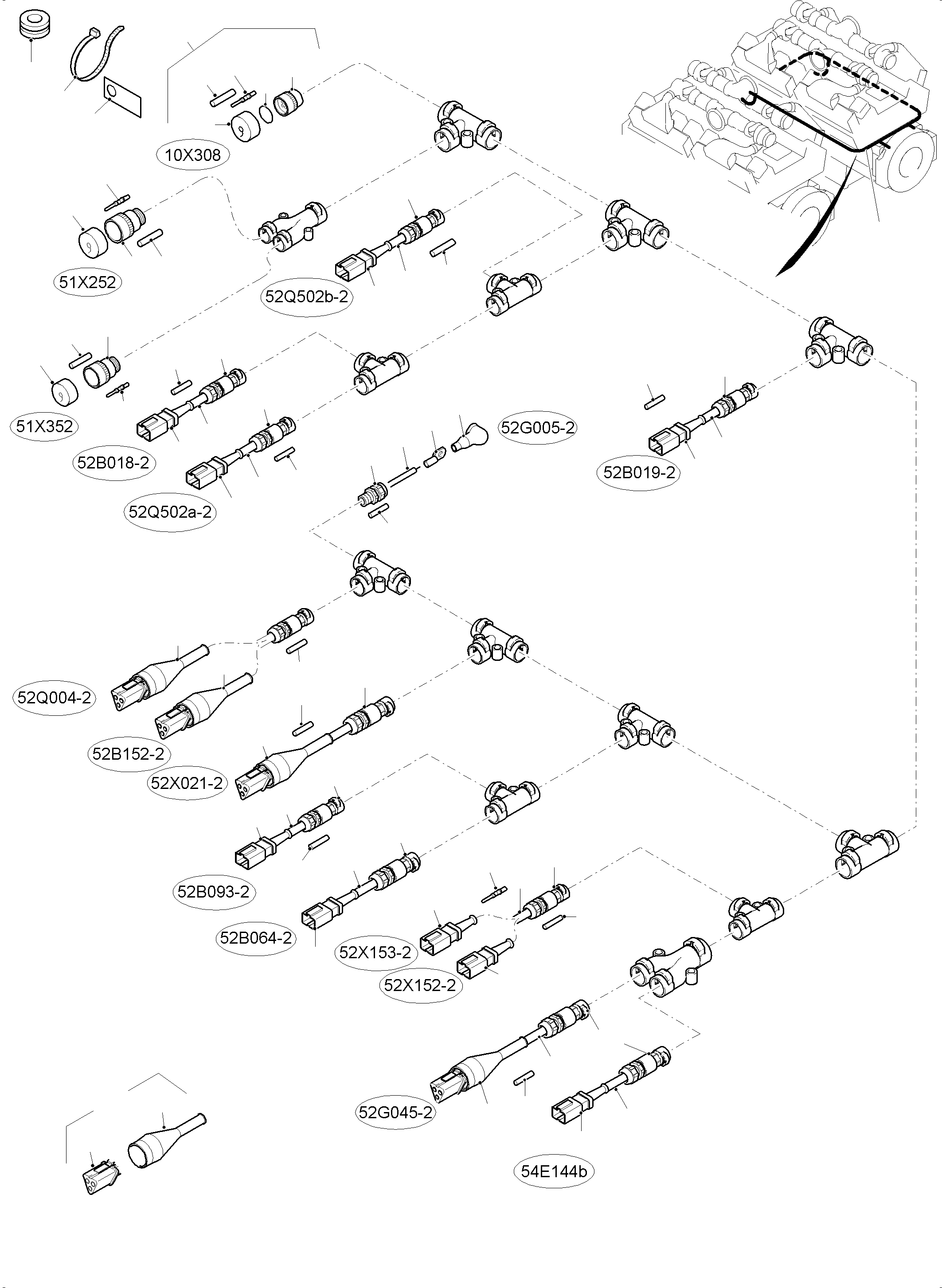 Excavators Mining Komatsu / PC8000-6 S/N 12112(G12112) / Cables - Motor(113-2248i : 113-2248i)