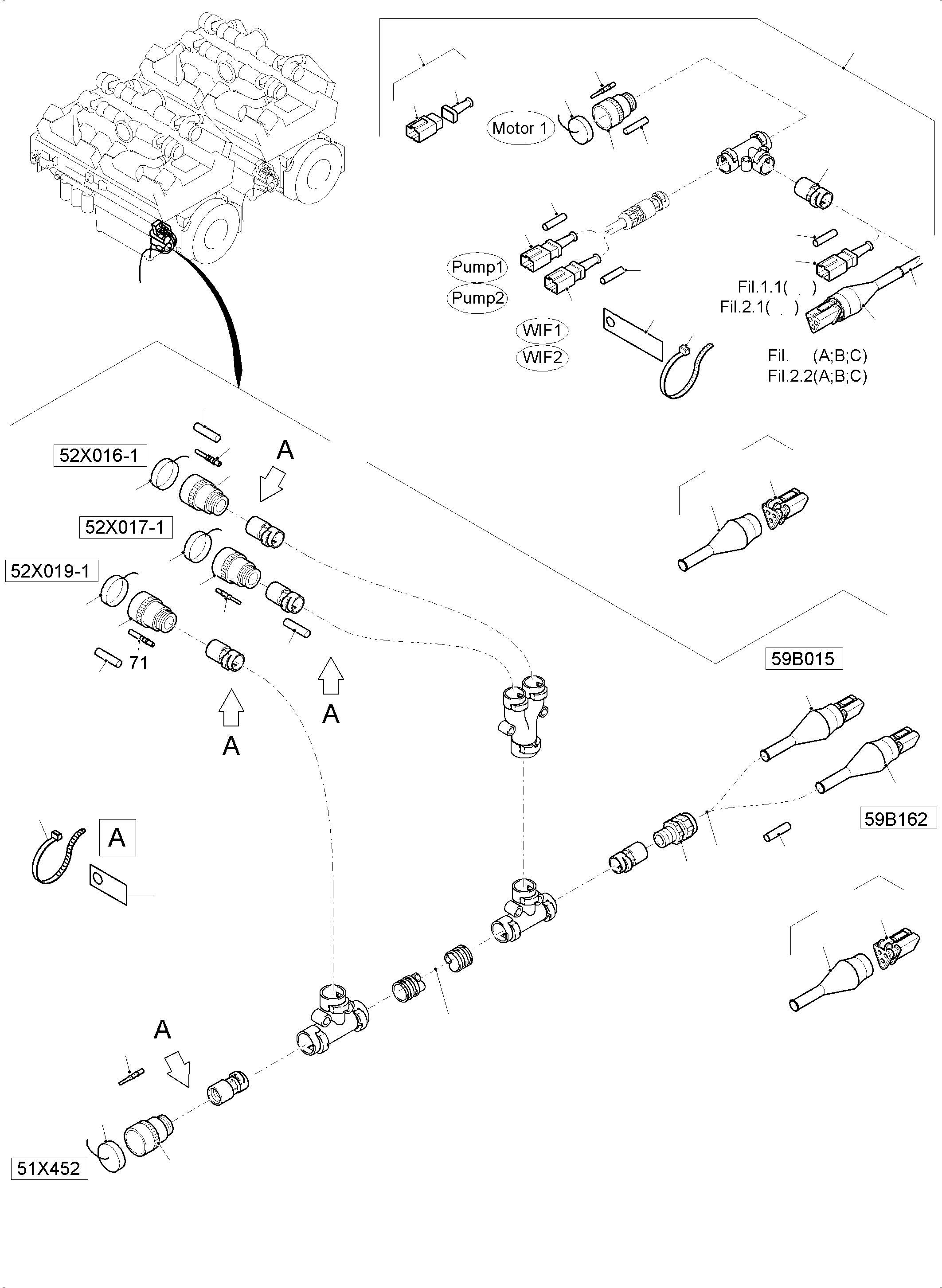 Excavators Mining Komatsu / PC8000-6 S/N 12112(G12112) / Cables - Motor(113-2248i : 113-2248i)
