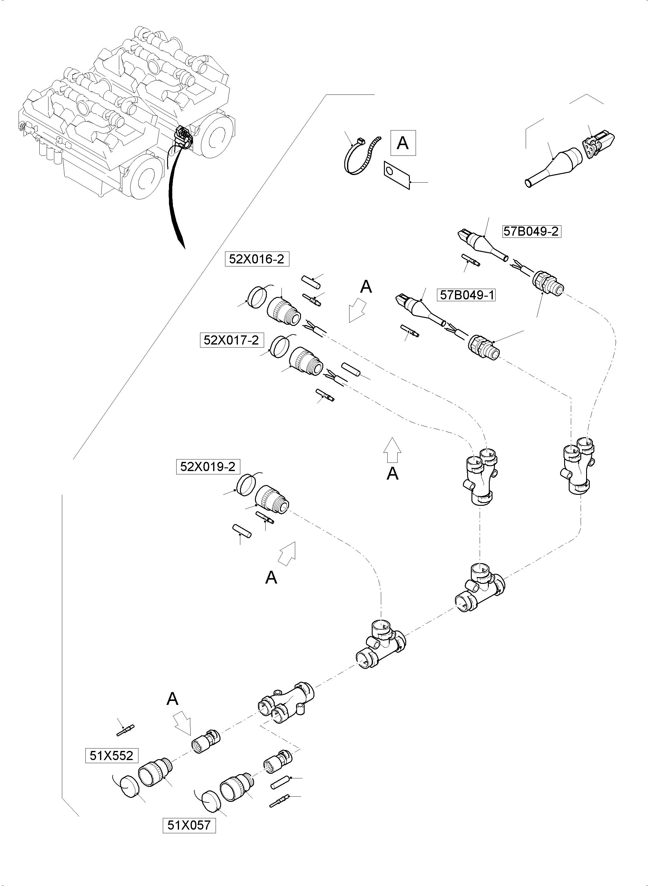 Excavators Mining Komatsu / PC8000-6 S/N 12112(G12112) / Cables - Motor(113-2248i : 113-2248i)
