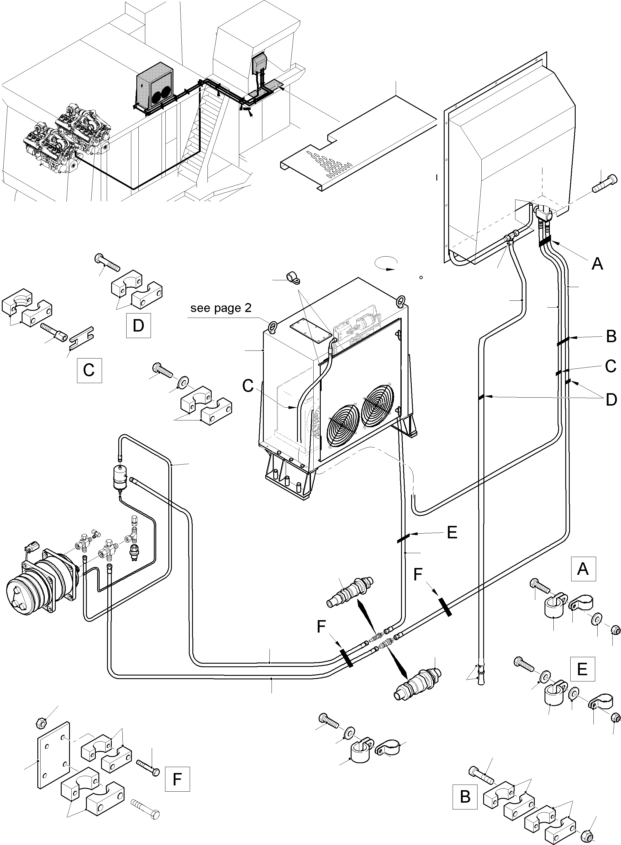 Excavators Mining Komatsu / PC8000-6 S/N 12112(G12112) / Air Condition Arr. - Cabine(113-2043b : 113-2043b)