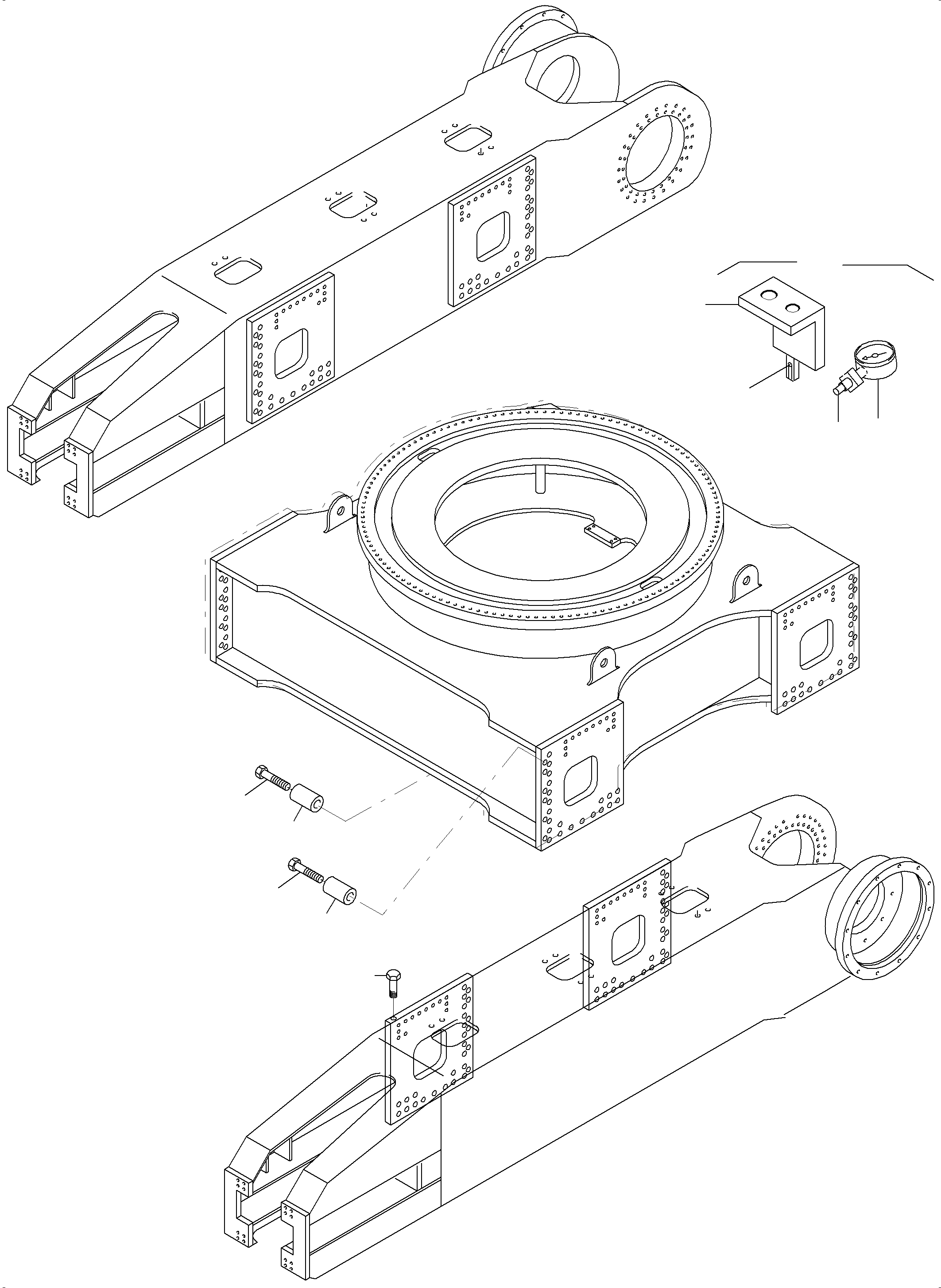 Excavators Mining Komatsu / PC8000-6 S/N 12114(G12114) / Mounting,Carbody-Side frames(113-3162a : 113-3162a)