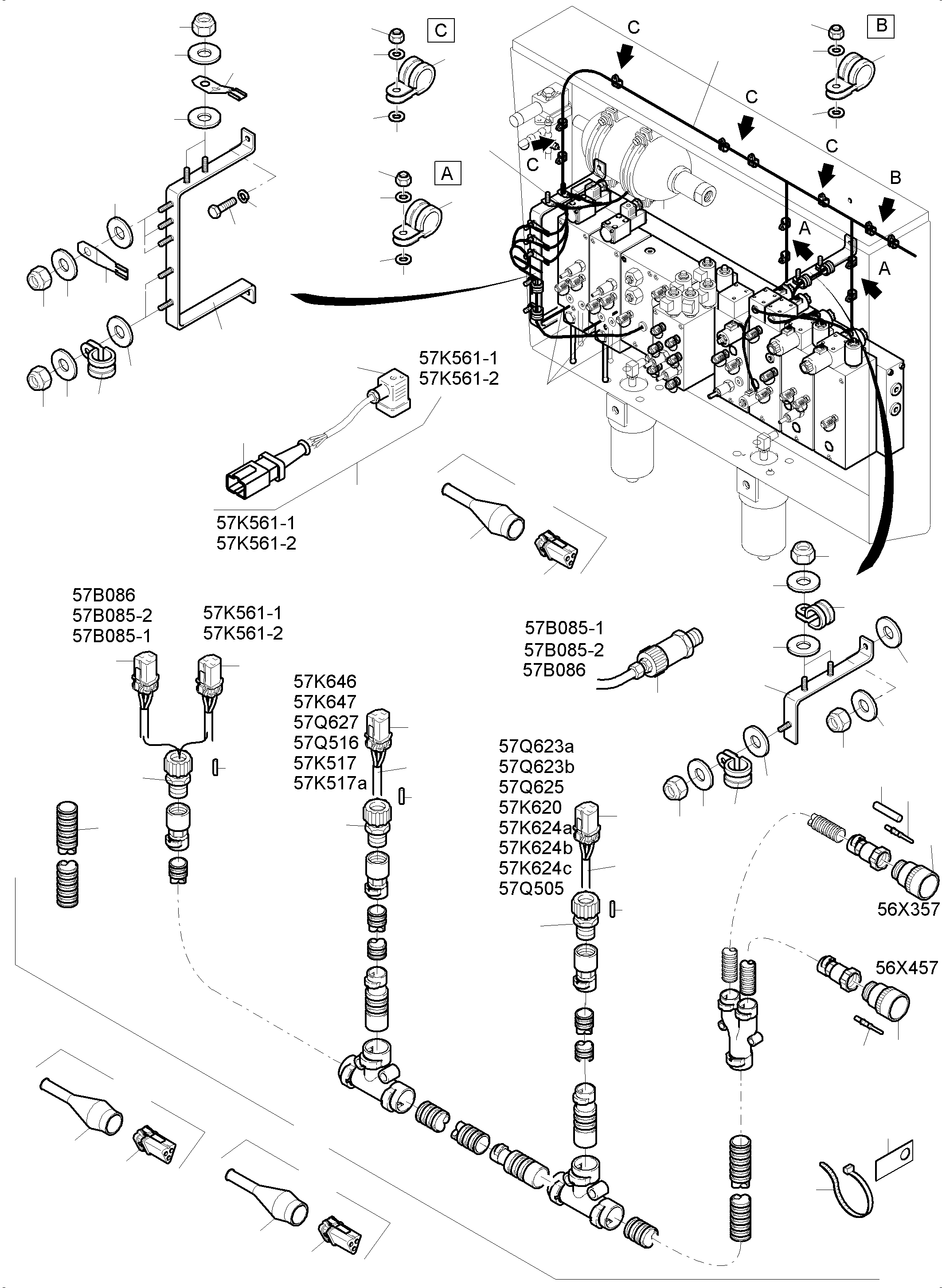 Excavators Mining Komatsu / PC8000-6 S/N 12114(G12114) / Cables - Cartridge Block(113-2282e : 113-2282e)