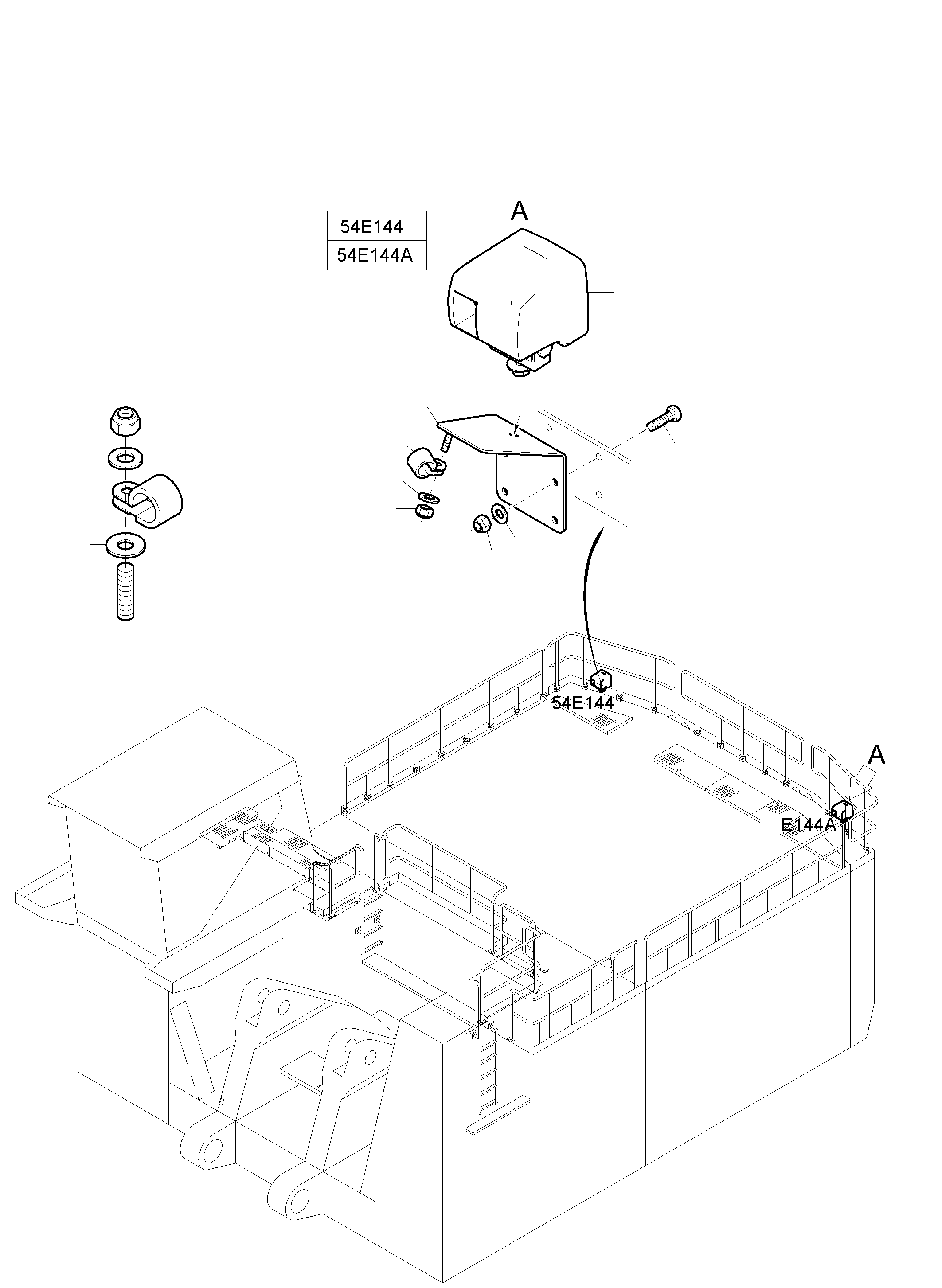 Excavators Mining Komatsu / PC8000-6 S/N 12114(G12114) / Lighting Equipment-Counterweight(113-2217a : 113-2217a)
