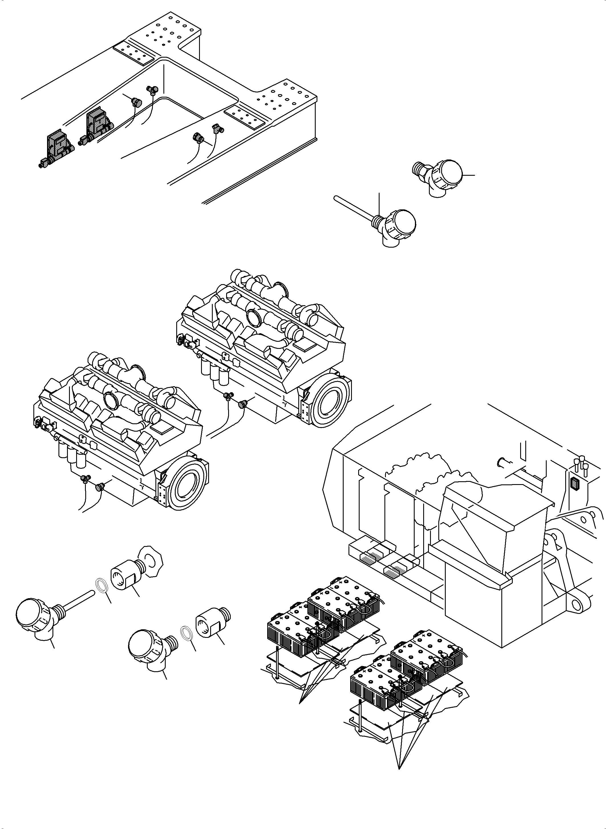 Excavators Mining Komatsu / PC8000-6 S/N 12114(G12114) / Temperature Conditioning - Hydaulic Oil(113-2502g : 113-2502g)