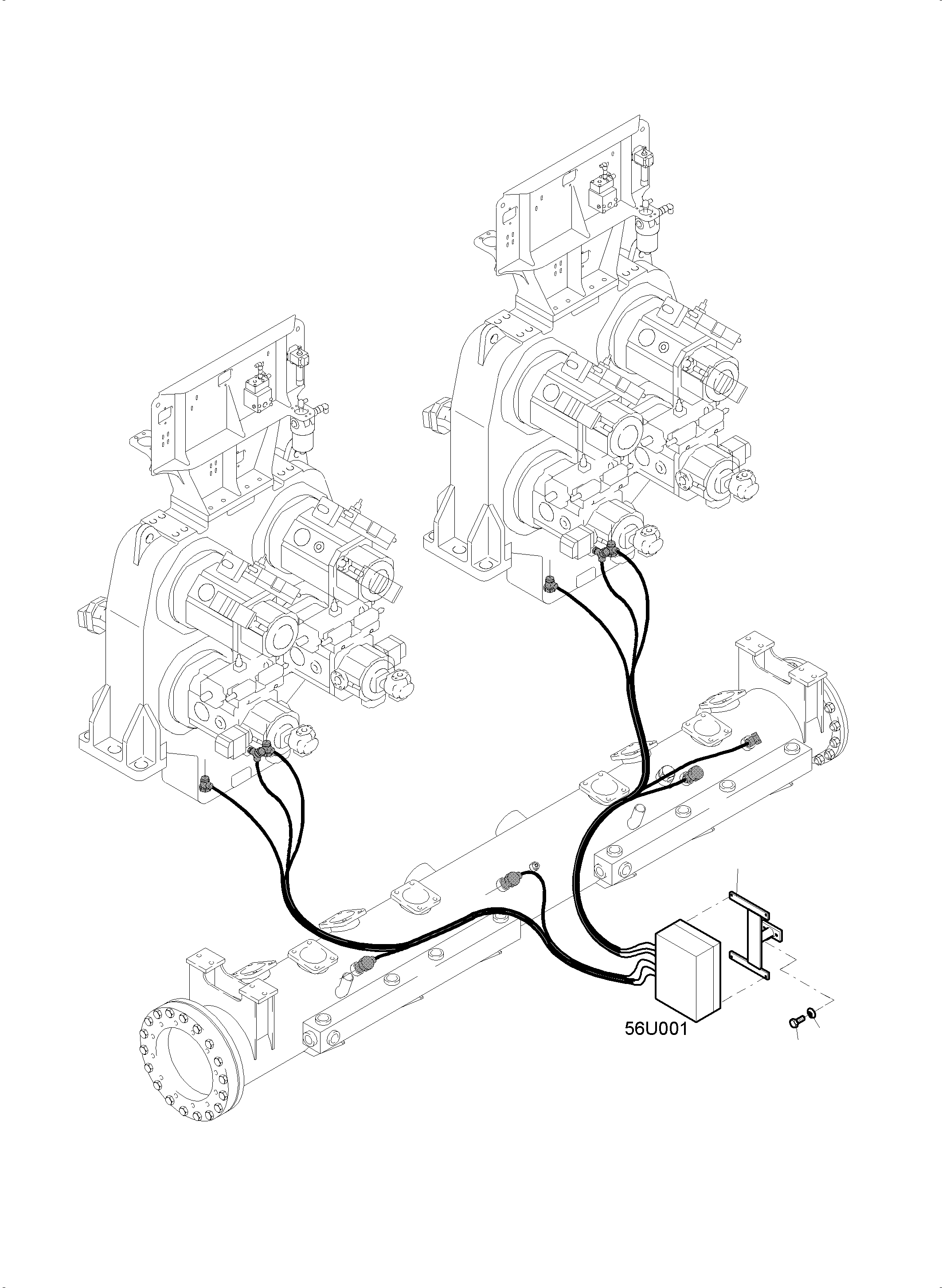 Excavators Mining Komatsu / PC8000-6 S/N 12114(G12114) / Cables-Temperature Conditioning - PDG(113-2555b : 113-2555b)