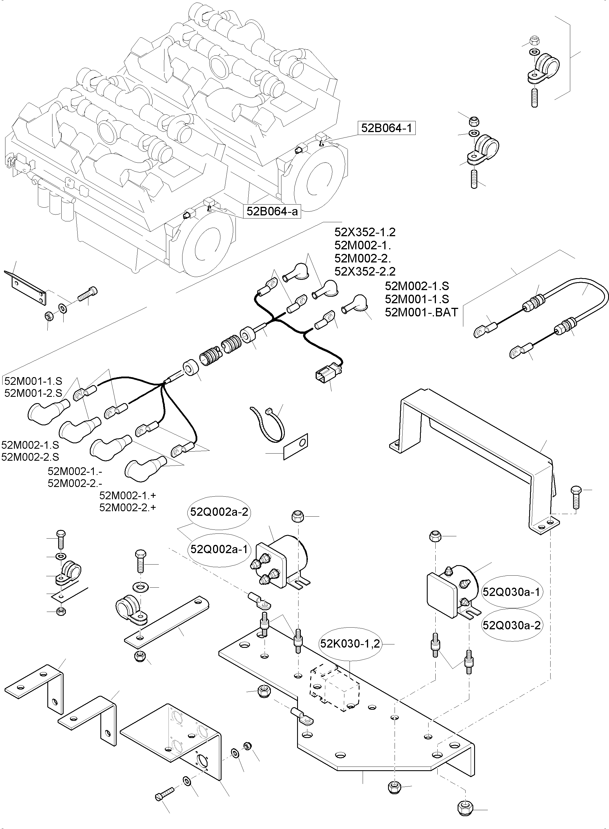 Excavators Mining Komatsu / PC8000-6 S/N 12114(G12114) / Cables - Motor(113-2248j : 113-2248j)