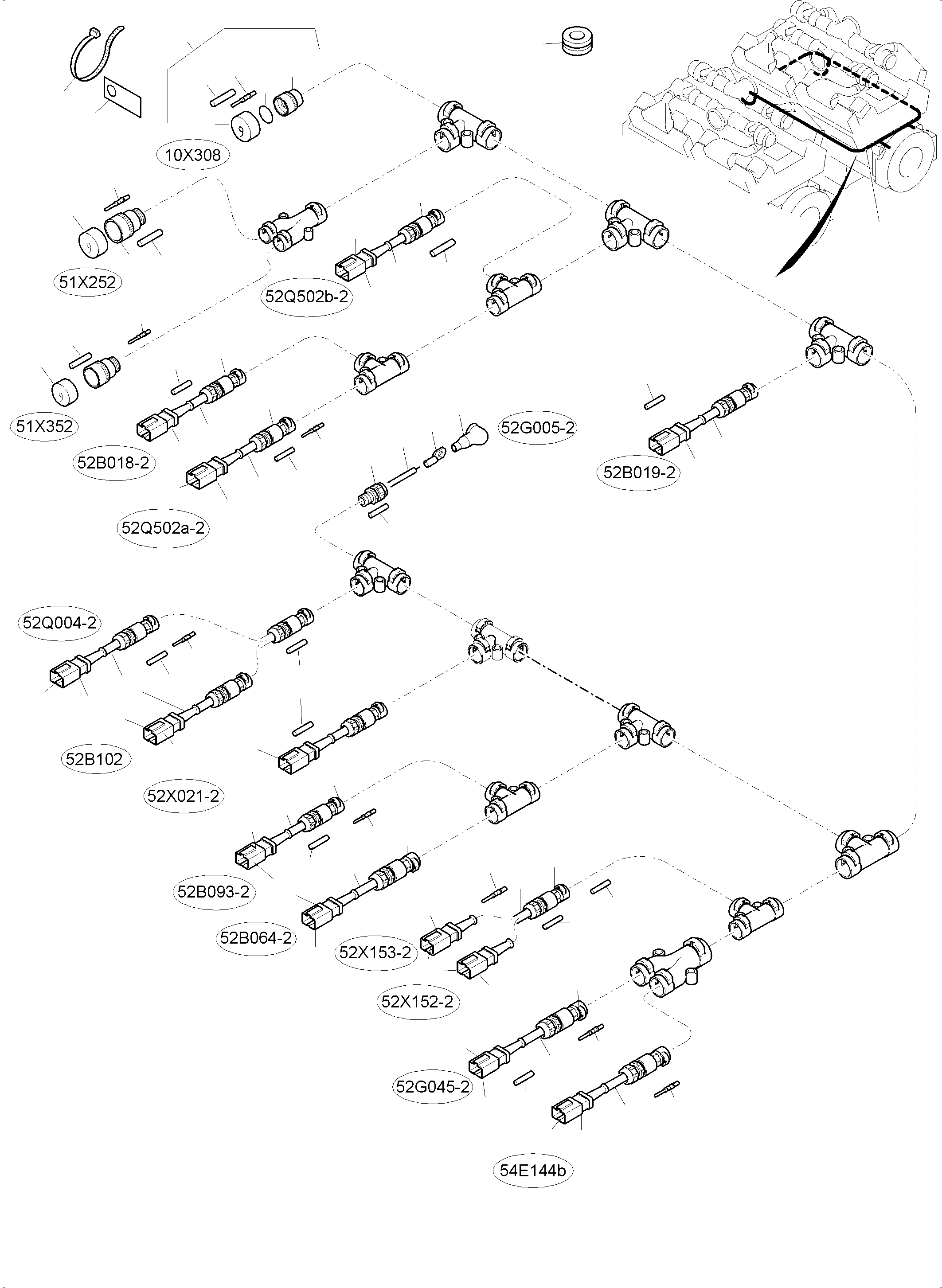 Excavators Mining Komatsu / PC8000-6 S/N 12114(G12114) / Cables - Motor(113-2248j : 113-2248j)