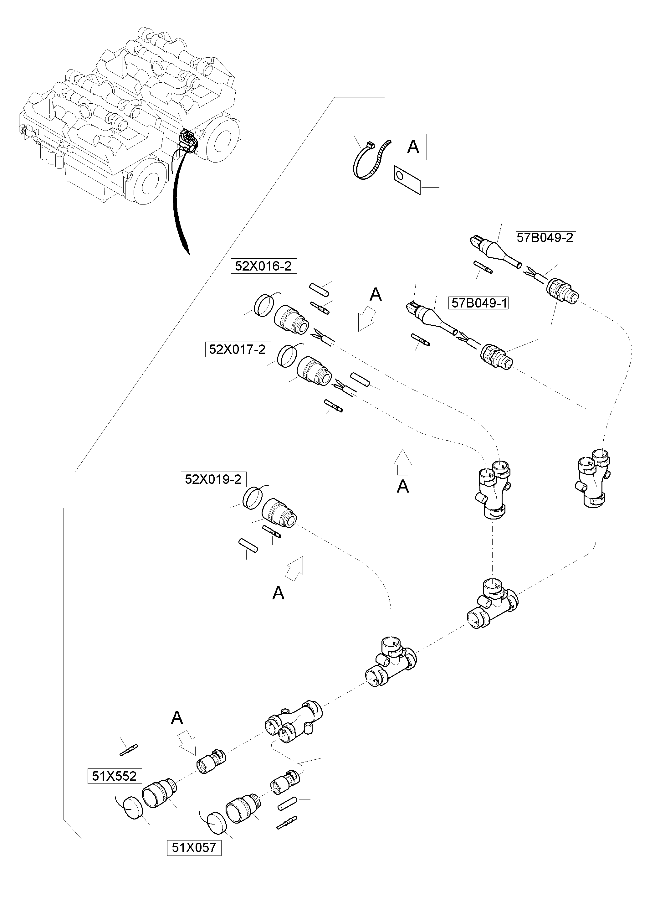 Excavators Mining Komatsu / PC8000-6 S/N 12114(G12114) / Cables - Motor(113-2248j : 113-2248j)
