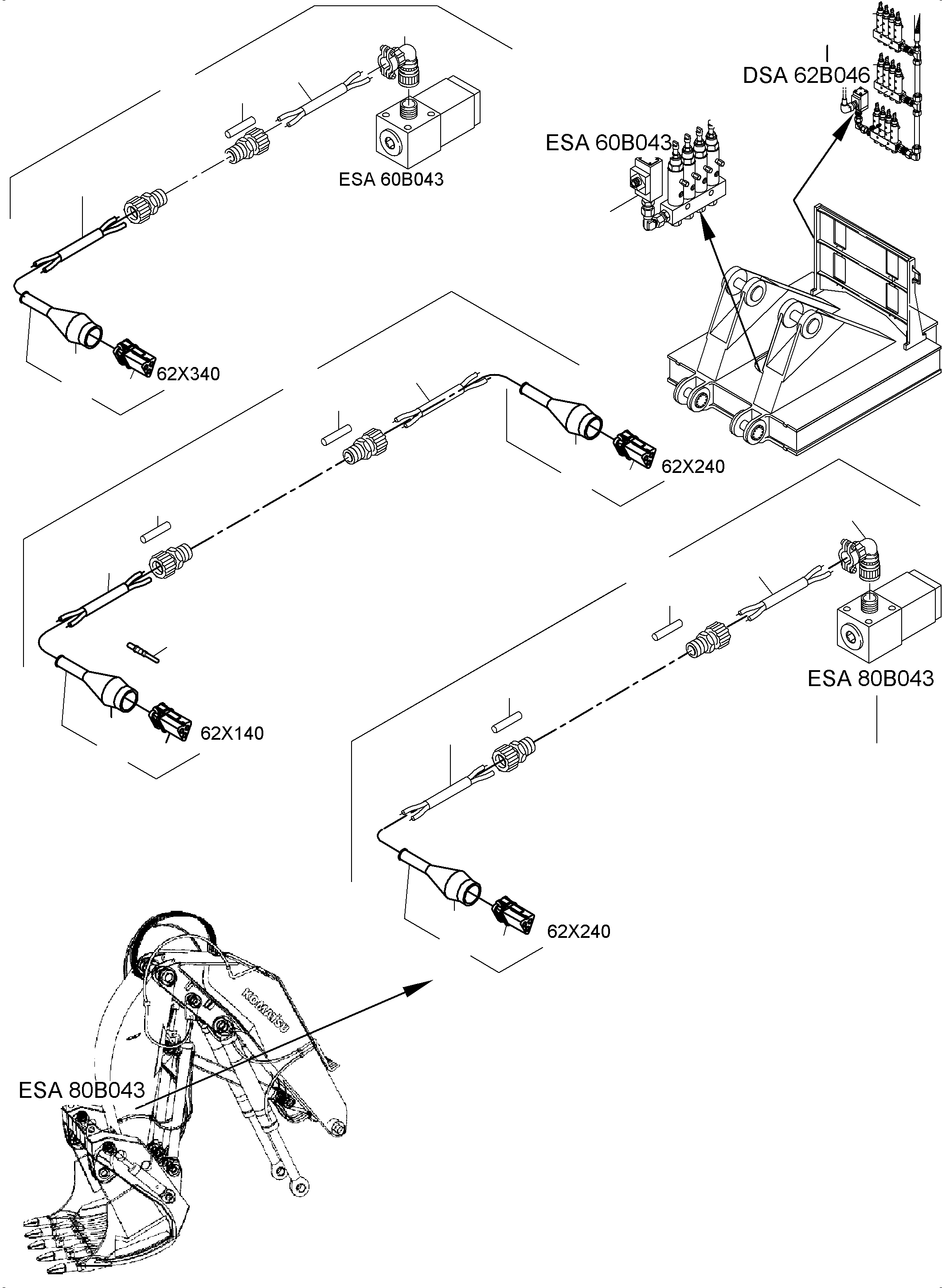Excavators Mining Komatsu / PC8000-6 S/N 12114(G12114) / Electr. Parts(113-2369 : 113-2369)