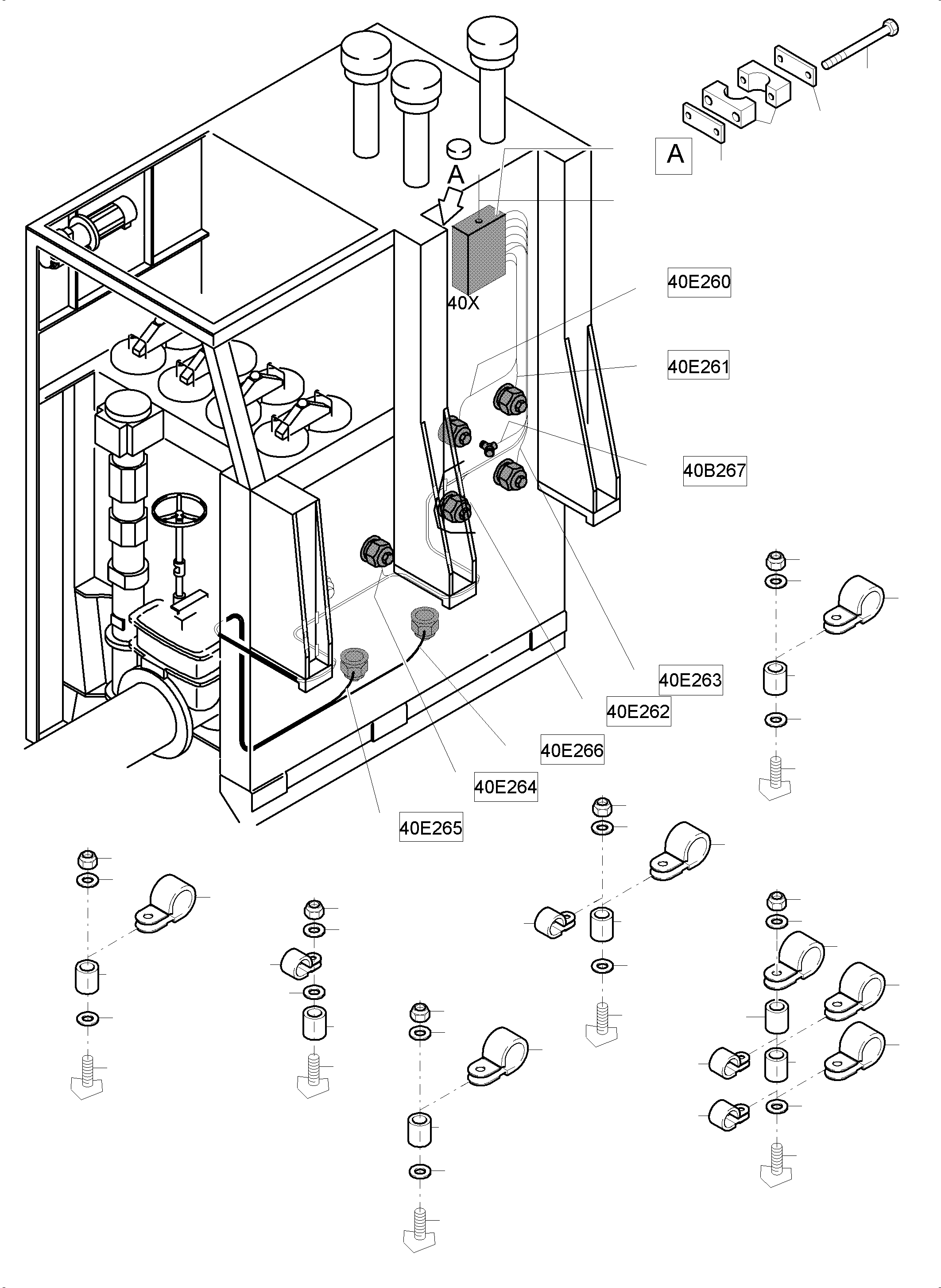Excavators Mining Komatsu / PC8000-6 S/N 12114(G12114) / Cables-Temperature Conditioning-Цltank(113-2537d : 113-2537d)