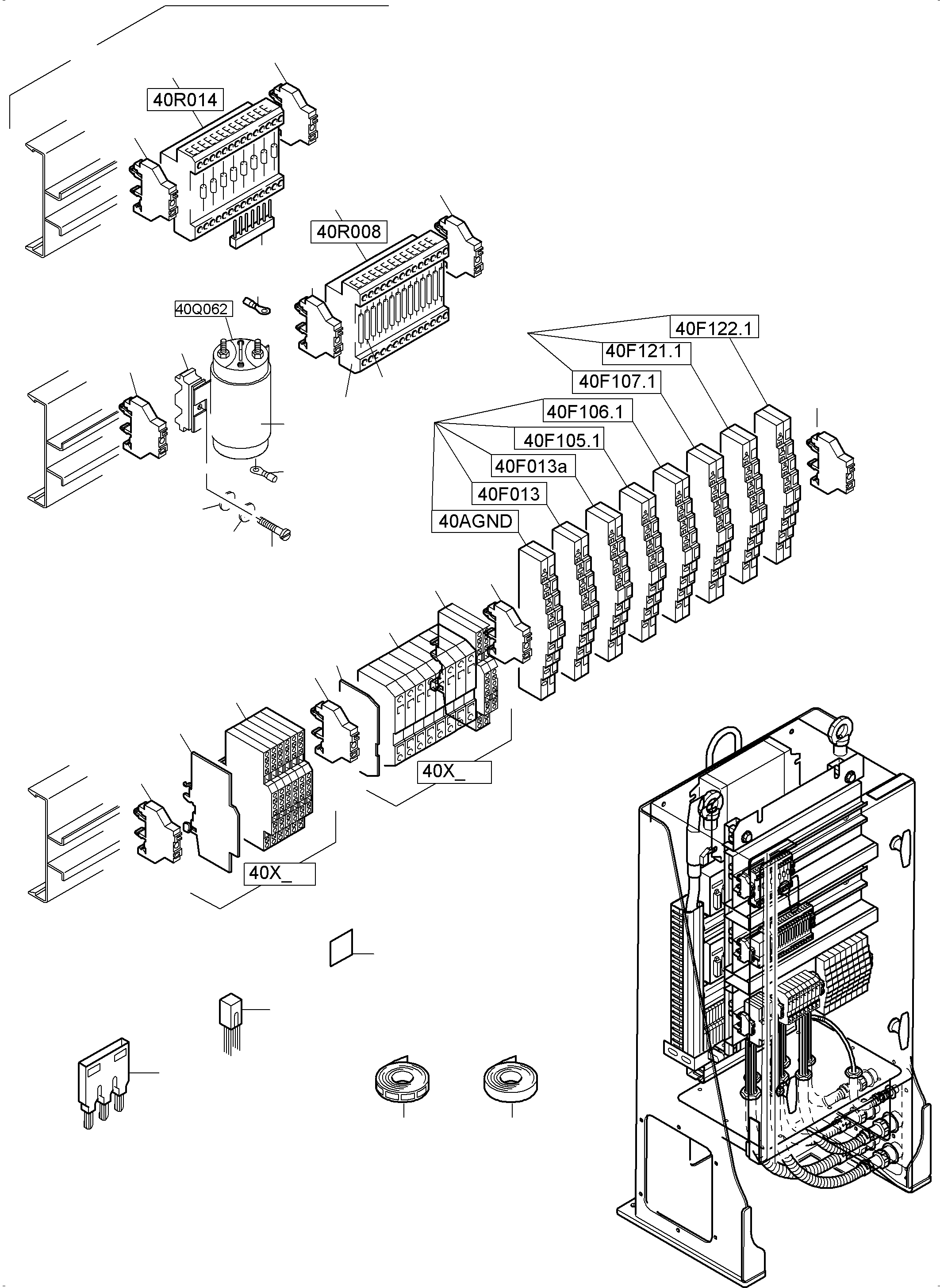 Excavators Mining Komatsu / PC8000-6 S/N 12114(G12114) / Switch cabinet Ort 40(113-2272h : 113-2272h)