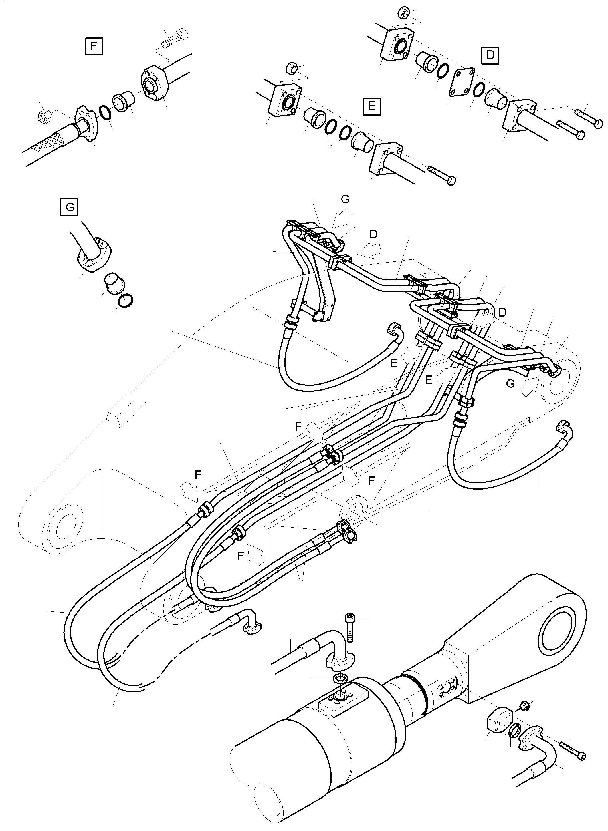 Excavators Mining Komatsu / PC8000-6 S/N 12114(G12114) / Stick 5,75m(113-4203a : 113-4203a)
