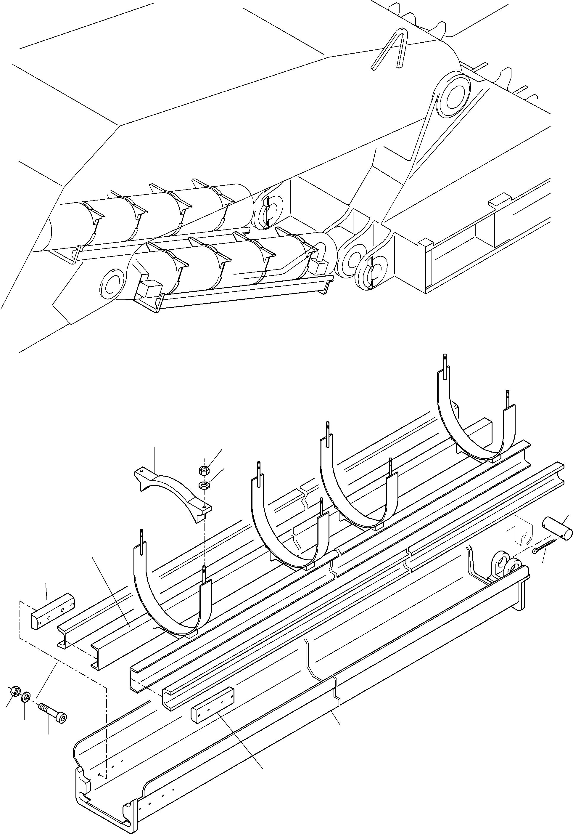Komatsu parts book diagram for PC8000-11 S/N 12117: ROD PROTECTION, BOOM CYLINDER
