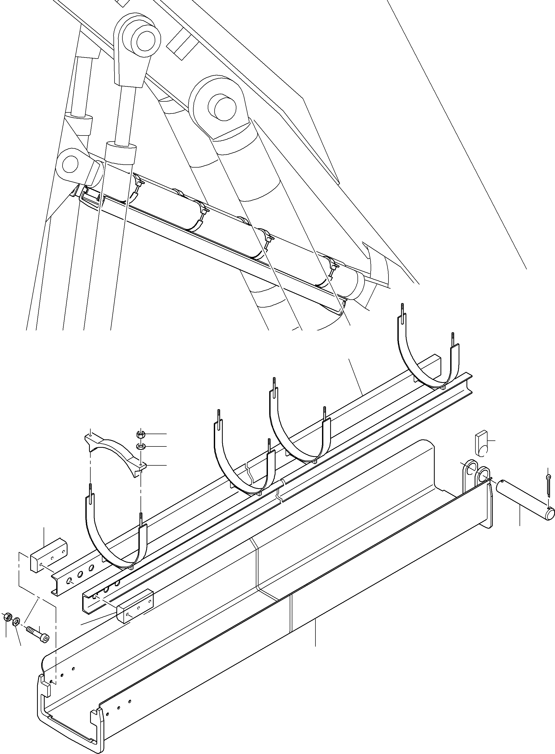 Excavators Mining Komatsu / PC8000-11 S/N 12117(G12117) / Stick cylinder - rod protection(113-4191 : 113-4191)