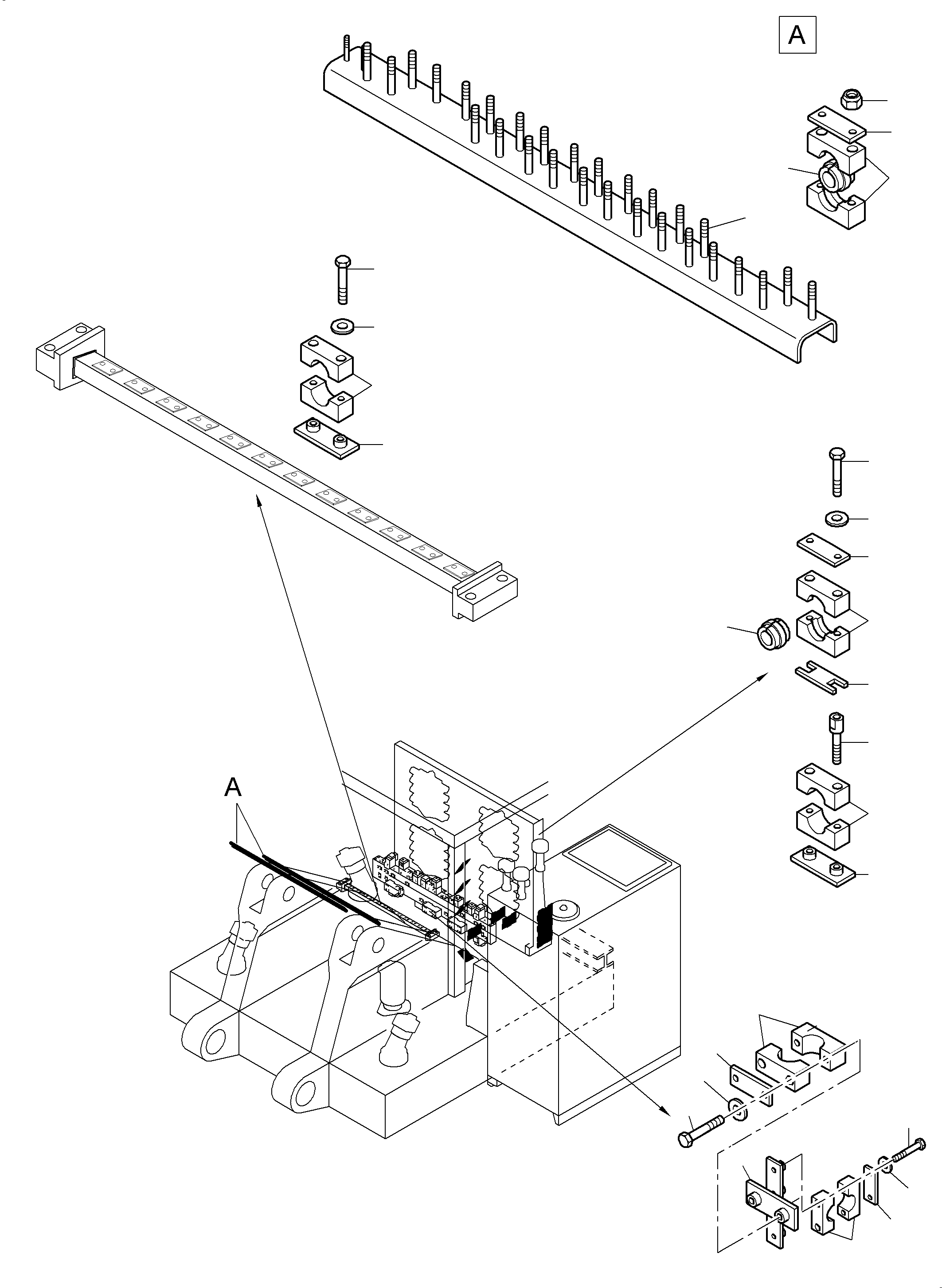 Excavators Mining Komatsu / PC8000-11 S/N 12117(G12117) / Hose mounting parts KLS-Superstructure(113-1861a : 113-1861a)