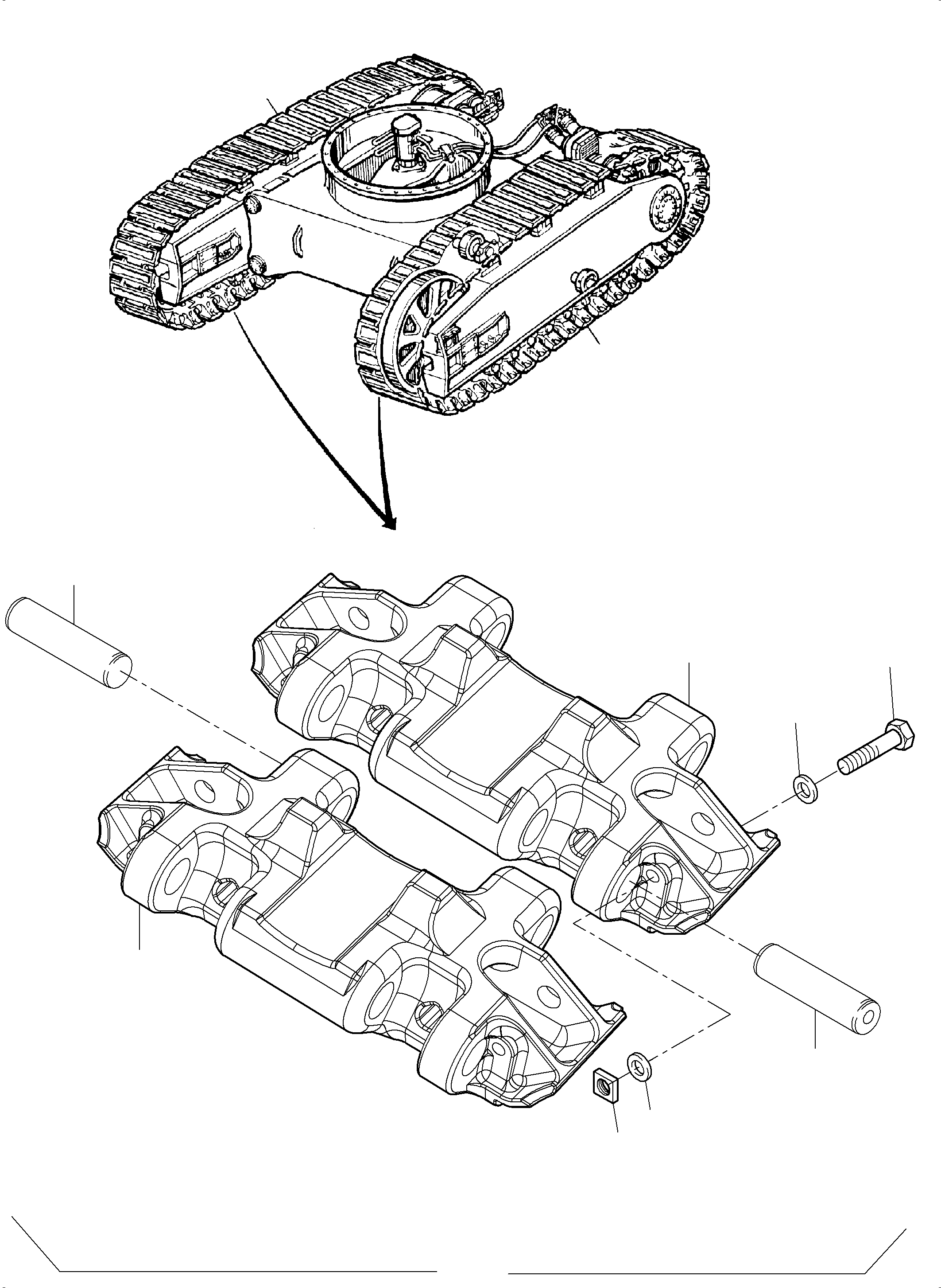 Komatsu parts book diagram for PC8000-11 S/N 12117: TRACK GROUP