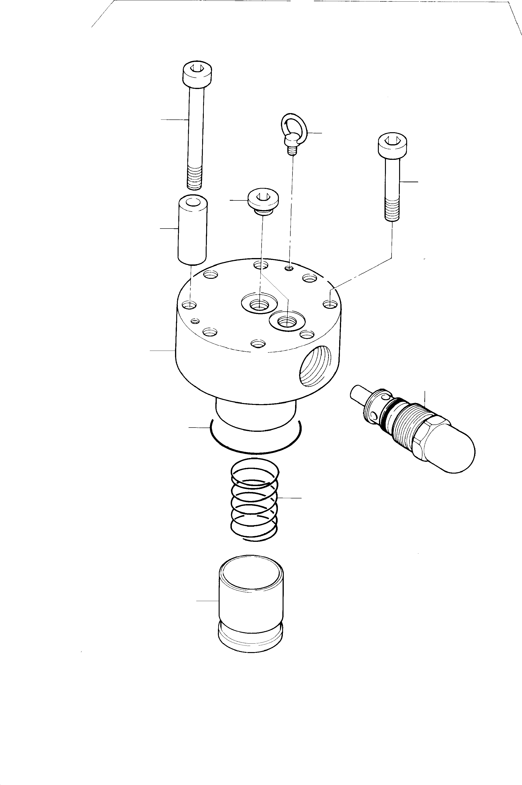 Komatsu parts book diagram for PC8000-11 S/N 12117: PRESSURE RELIEF VALVE
