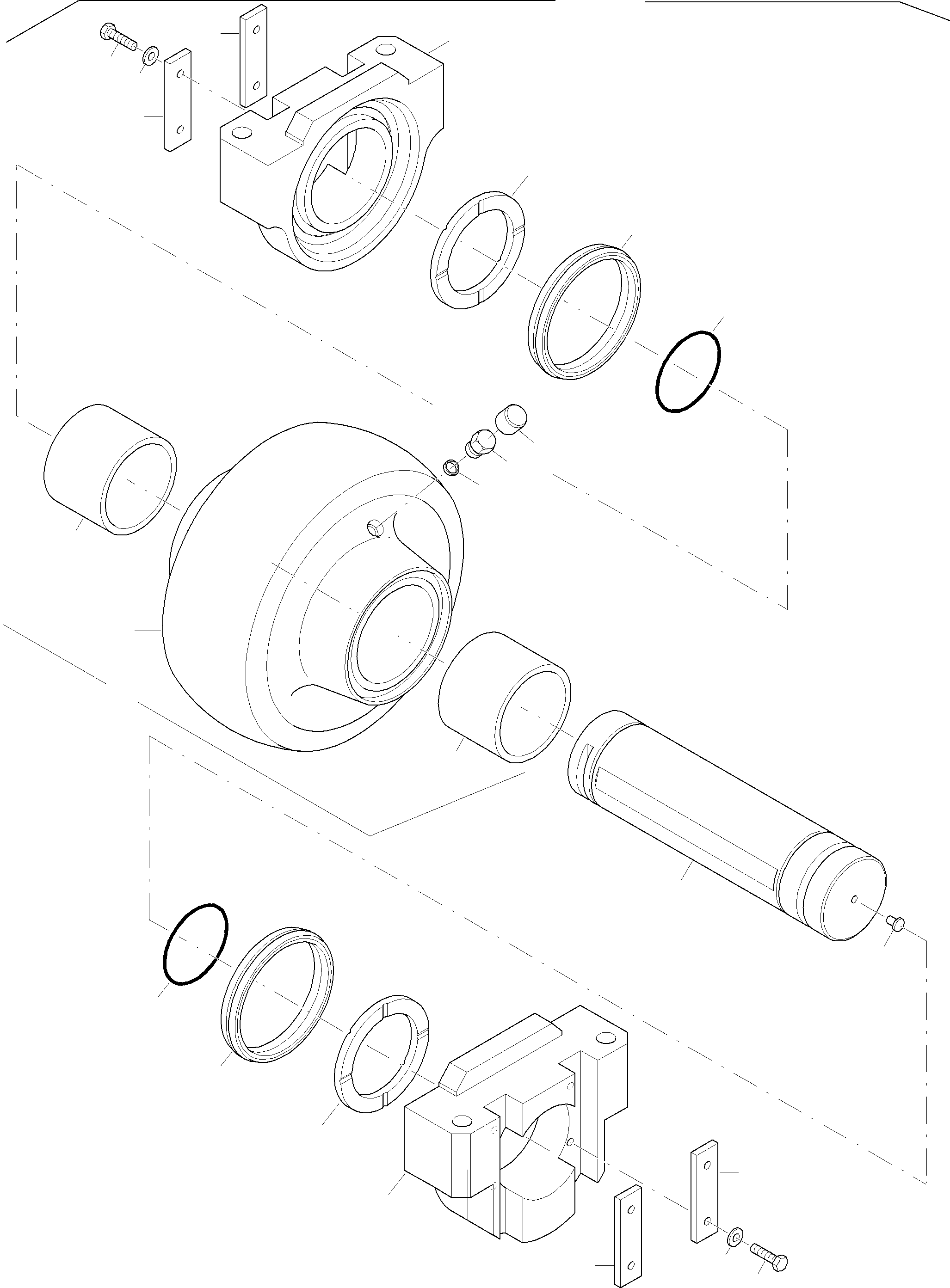 Komatsu parts book diagram for PC8000-11 S/N 12117: BOTTOM ROLLER