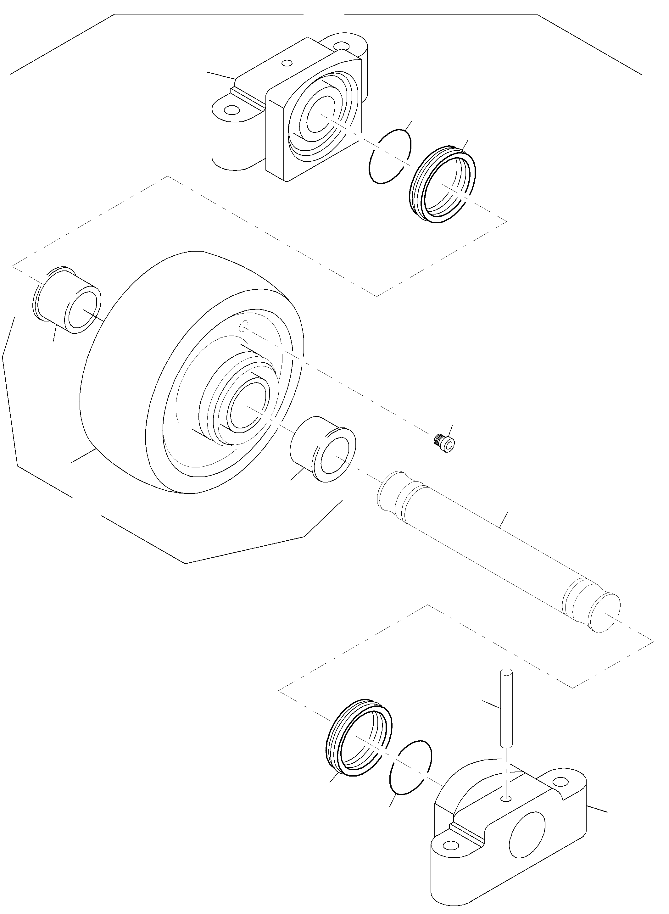Komatsu parts book diagram for PC8000-11 S/N 12117: TOP ROLLER