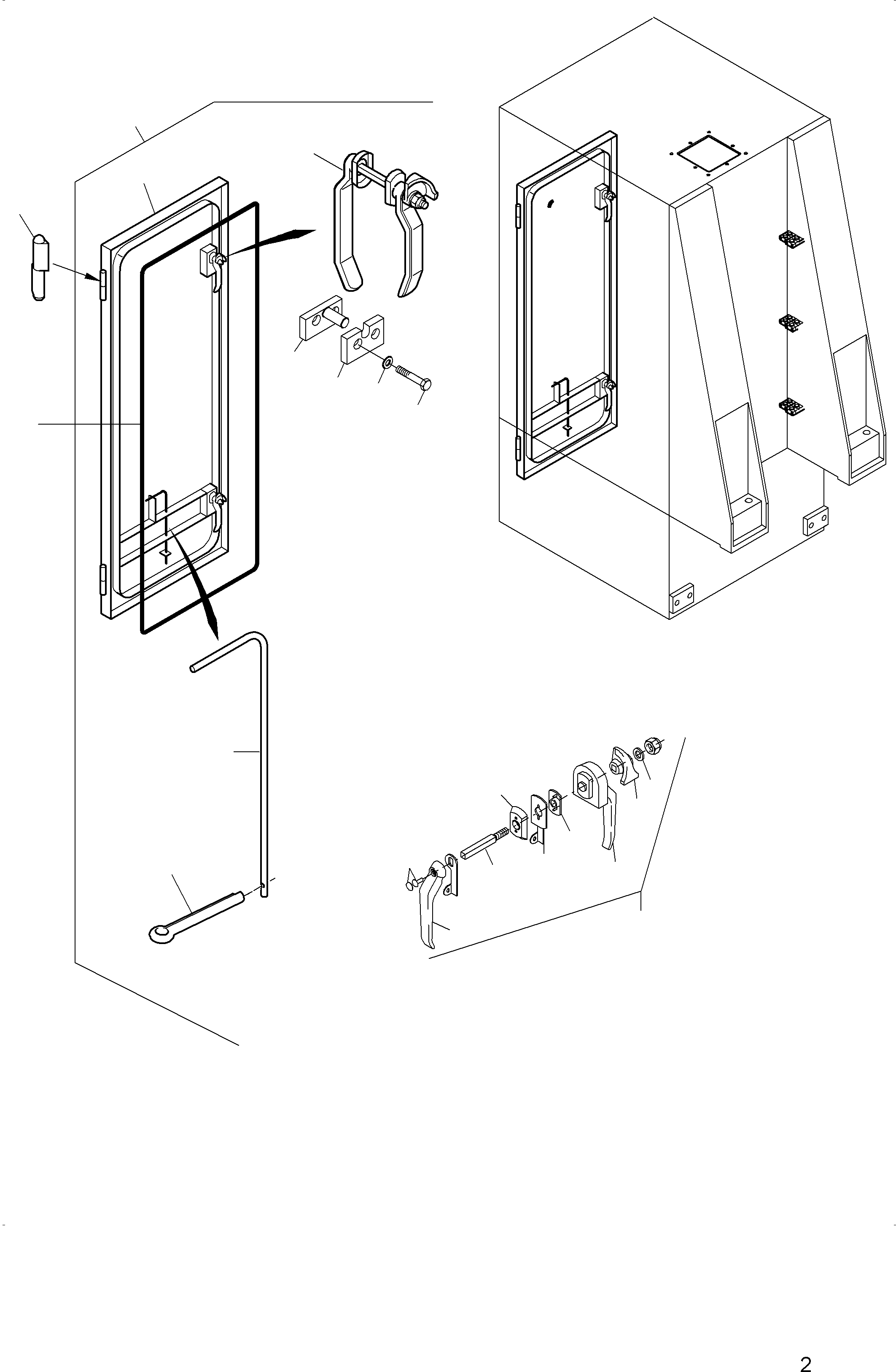 Komatsu parts book diagram for PC8000-11 S/N 12117: CAB SUPPORT