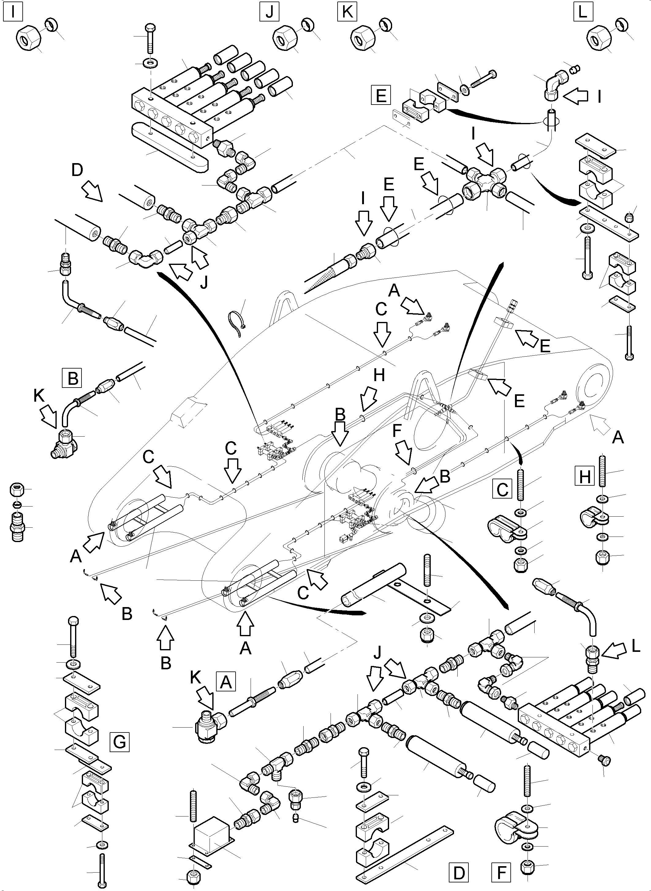 Excavators Mining Komatsu / PC8000-11 S/N 12117(G12117) / Stick 5.75 m - Central Lubrication(113-2349 : 113-2349)