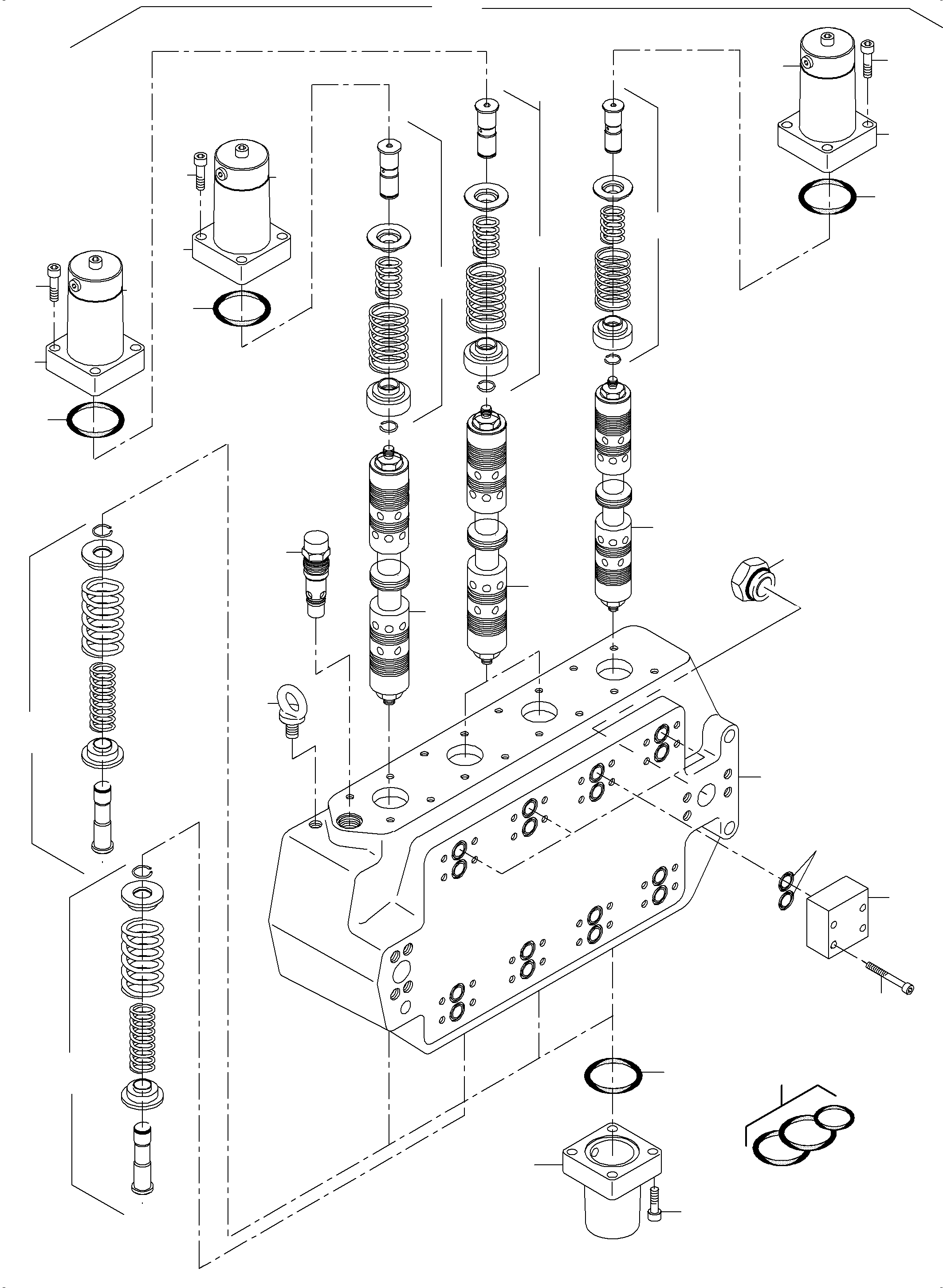 Komatsu parts book diagram for PC8000-11 S/N 12117: CONTROL BLOCK