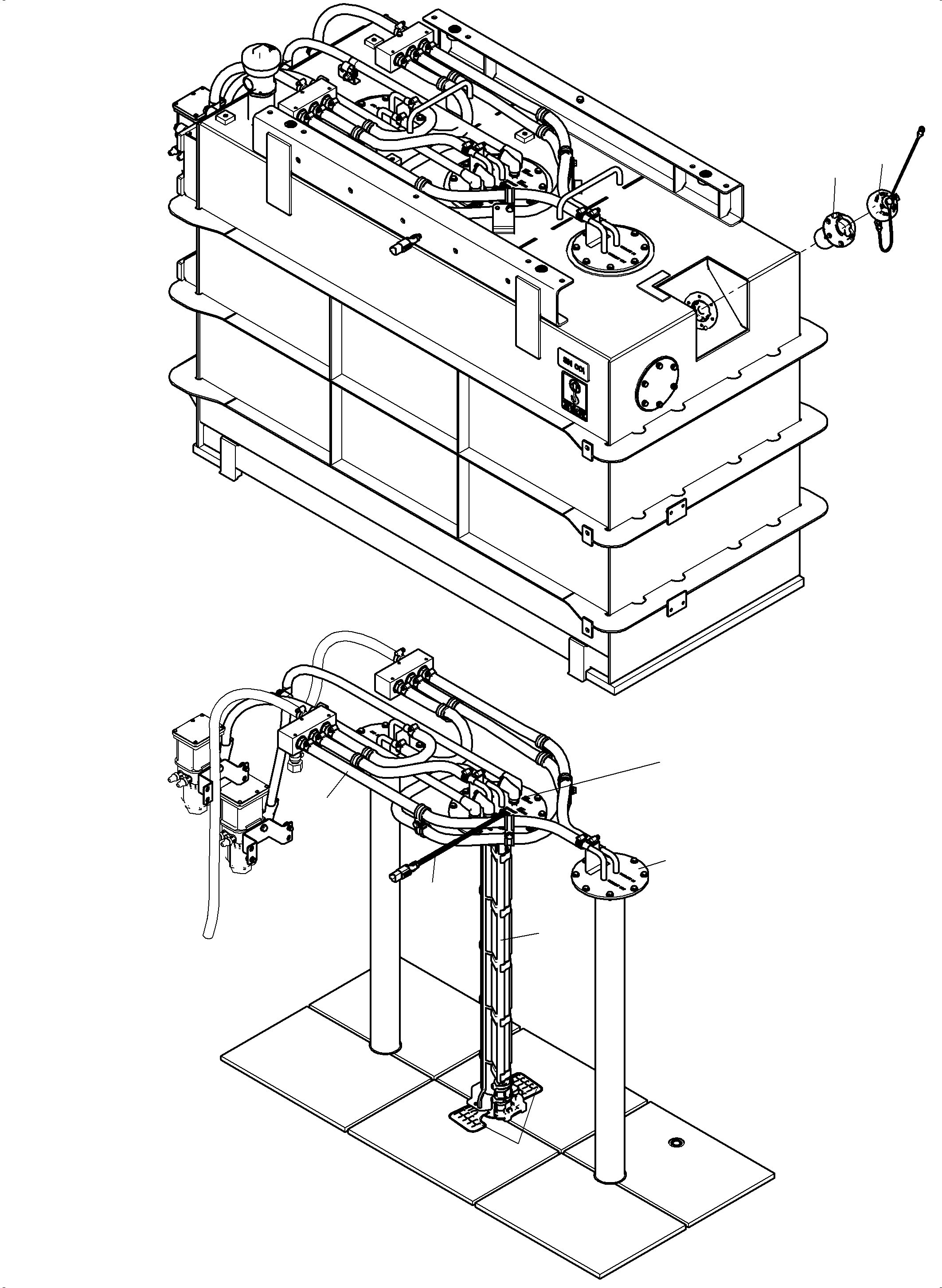 Komatsu parts book diagram for PC8000-11 S/N 12117: DEF TANK