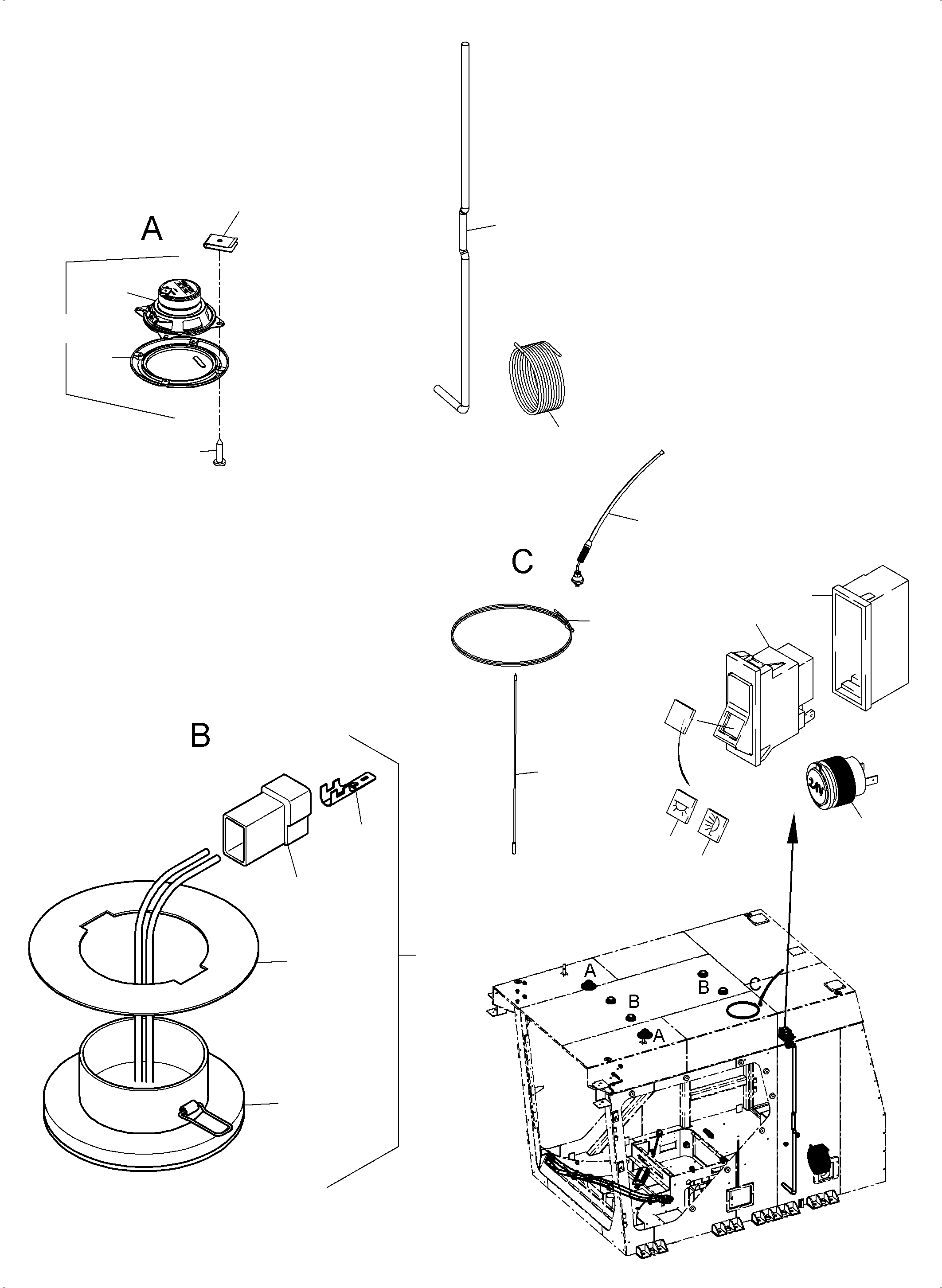Komatsu parts book diagram for PC8000-11 S/N 12117: OPERATOR'S CAB PART 1