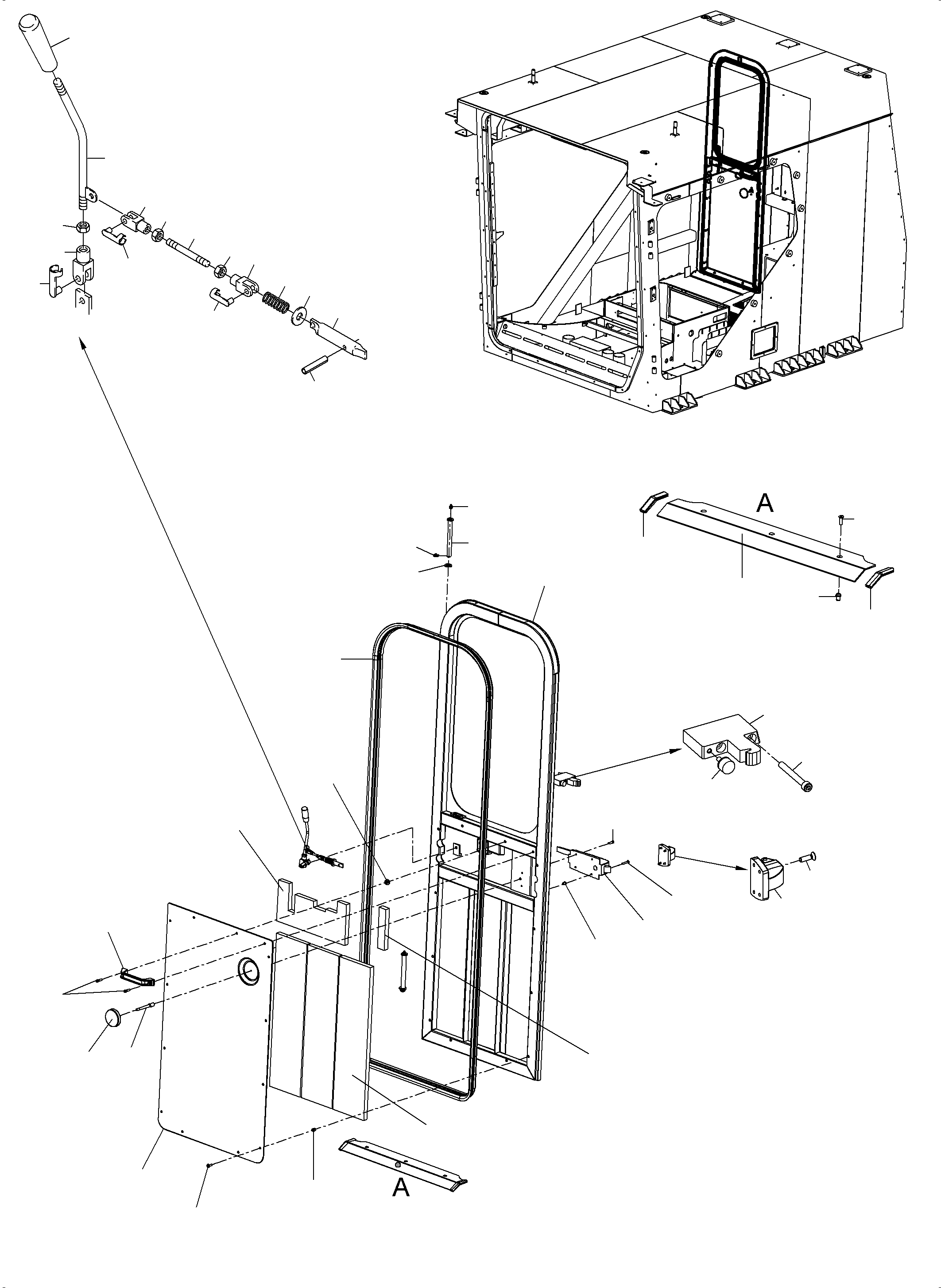Komatsu parts book diagram for PC8000-11 S/N 12117: OPERATOR'S CAB PART 2