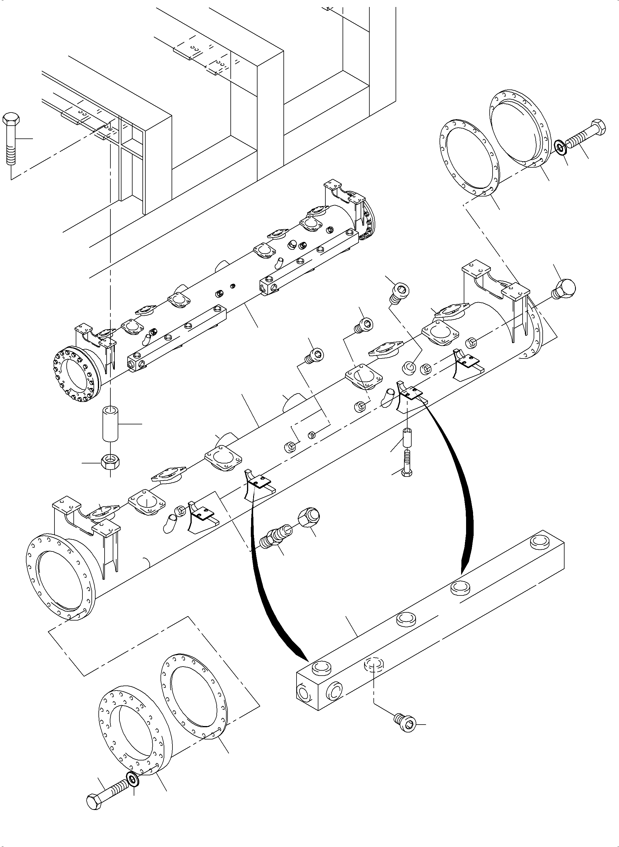 Komatsu parts book diagram for PC8000-11 S/N 12117: SUCTION TANK