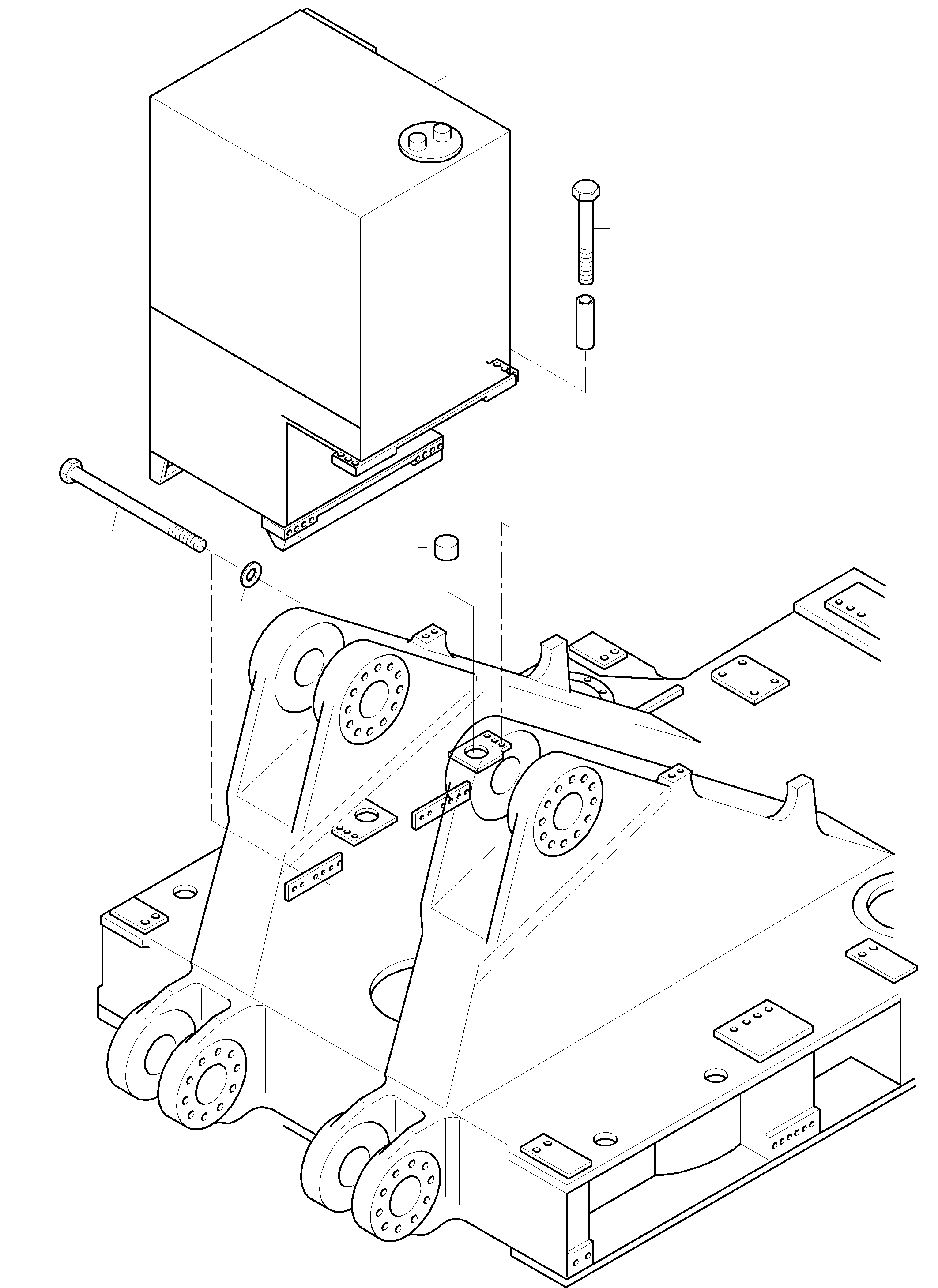 Komatsu parts book diagram for PC8000-11 S/N 12117: FUEL TANK ARR.