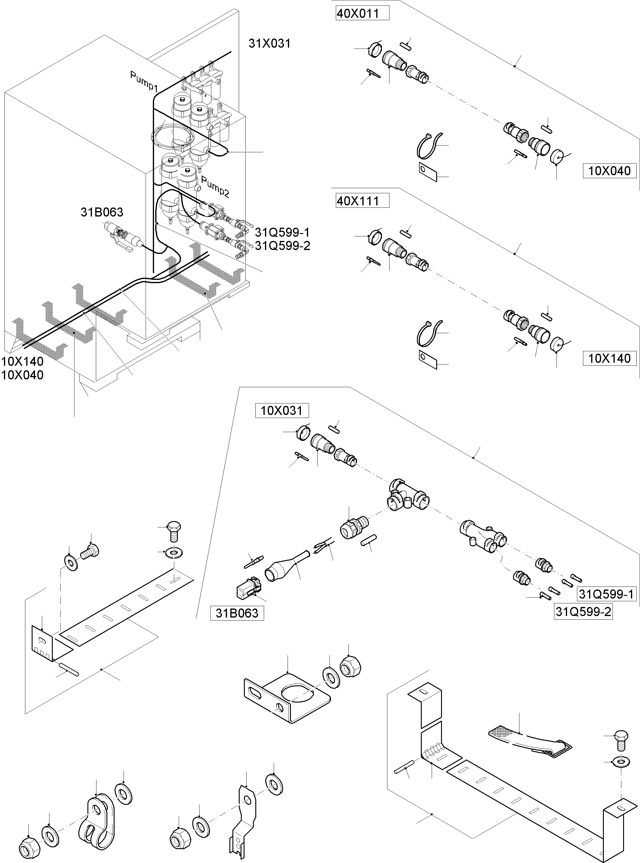 Komatsu parts book diagram for PC8000-11 S/N 12117: ELECTRIC FUEL TANK