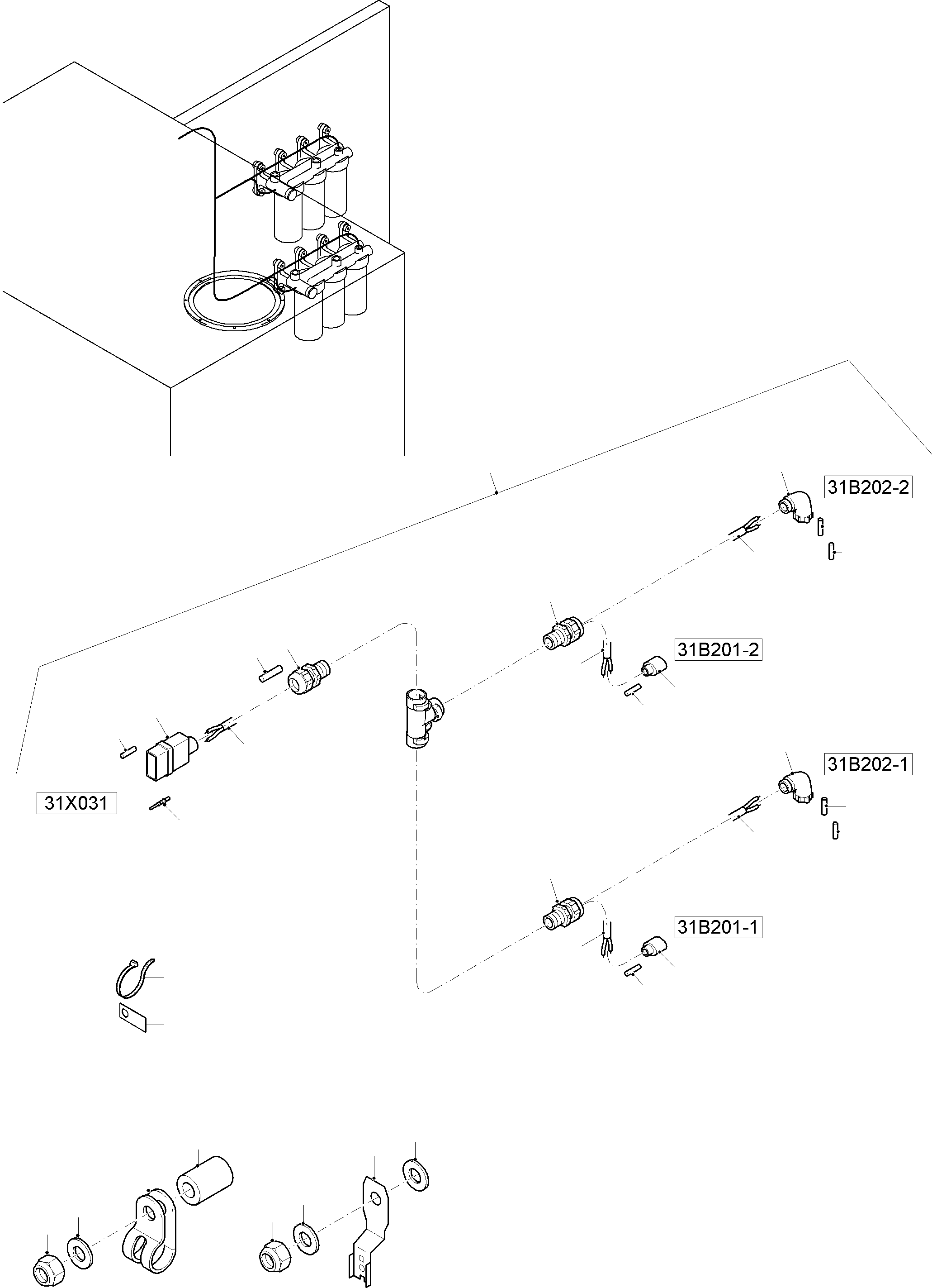 Komatsu parts book diagram for PC8000-11 S/N 12117: ELECTRIC FUEL TANK