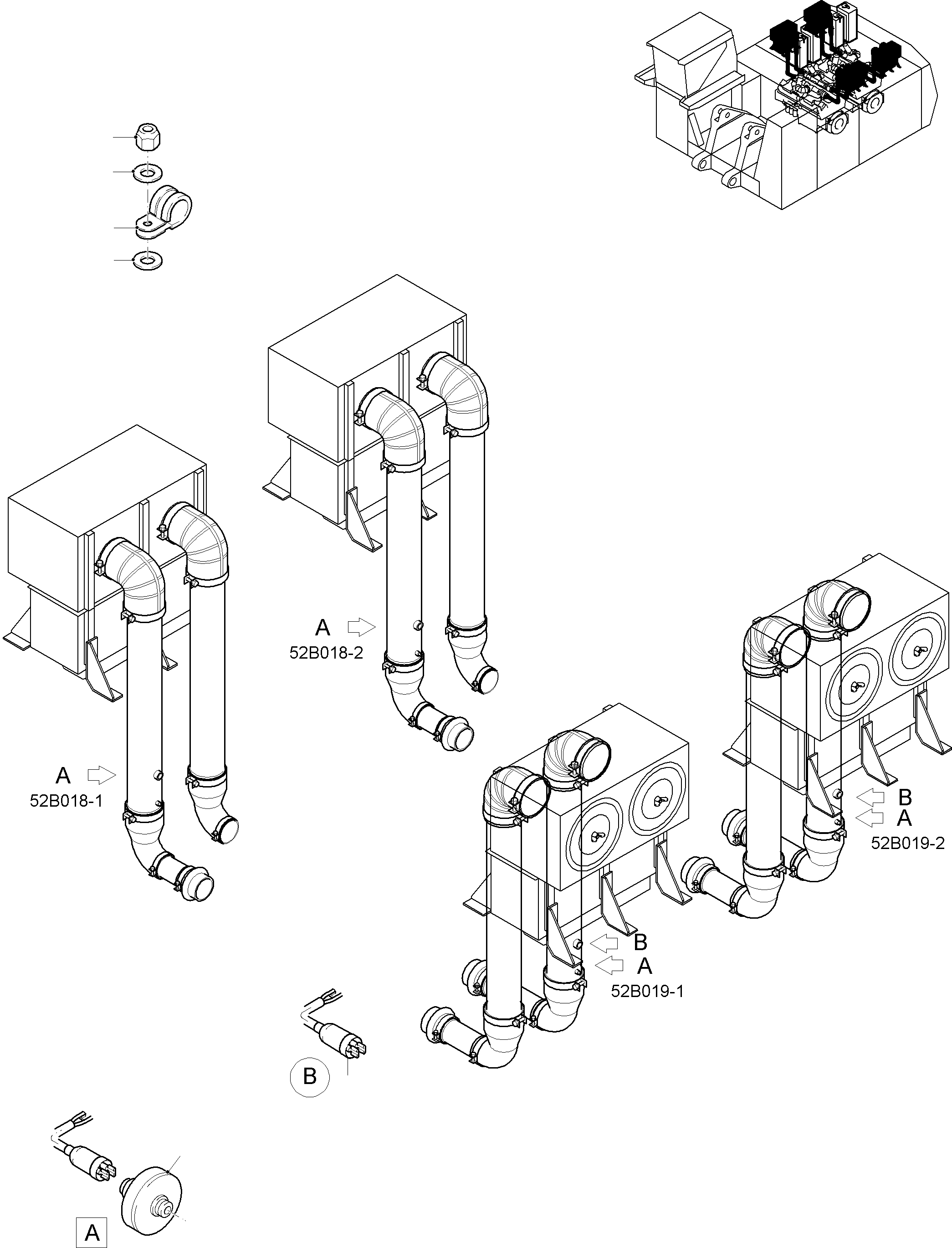 Komatsu parts book diagram for PC8000-11 S/N 12117: ELECTR. PARTS AIR INTAKE
