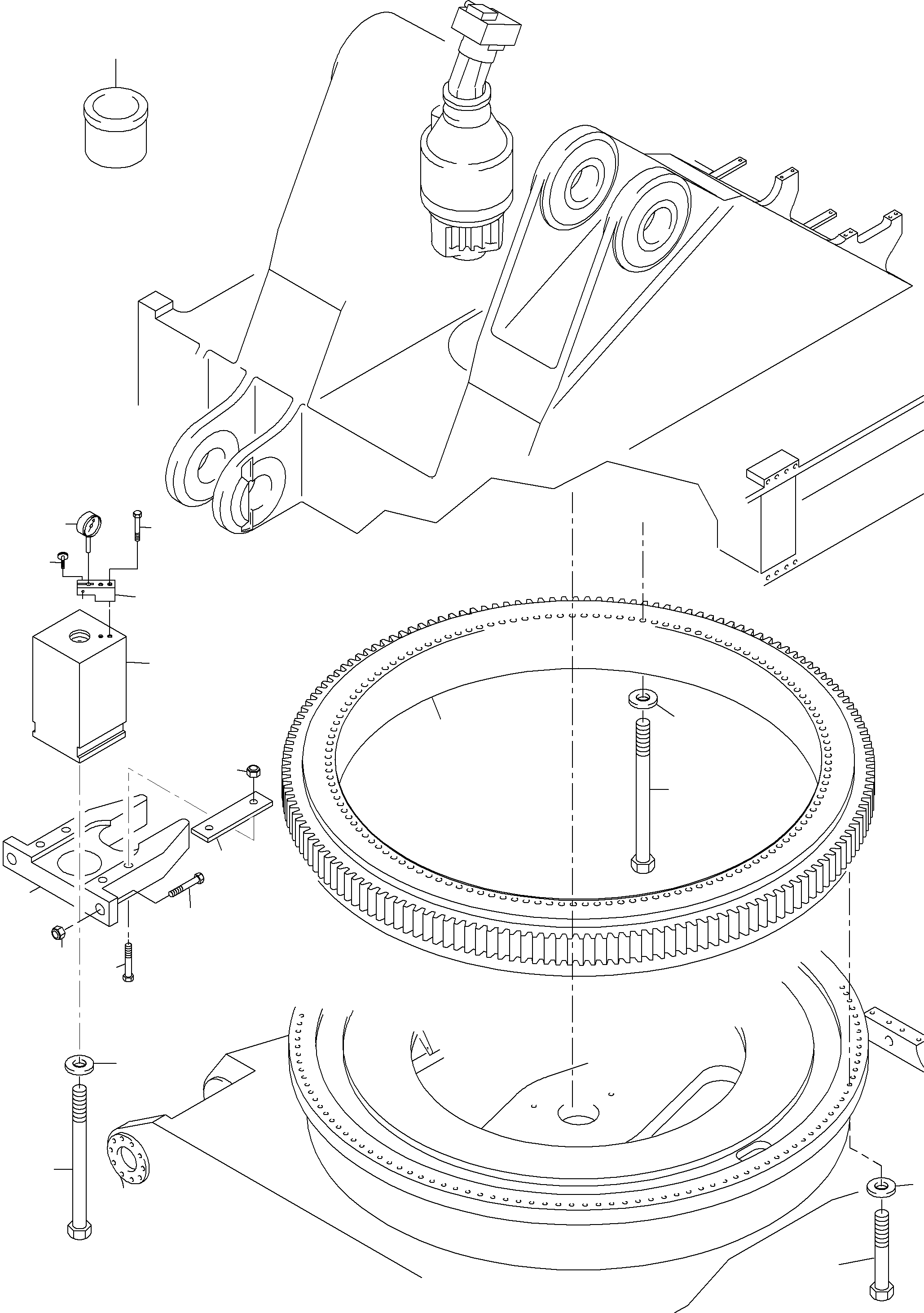 Komatsu parts book diagram for PC8000-11 S/N 12117: SLEW RING ARR.
